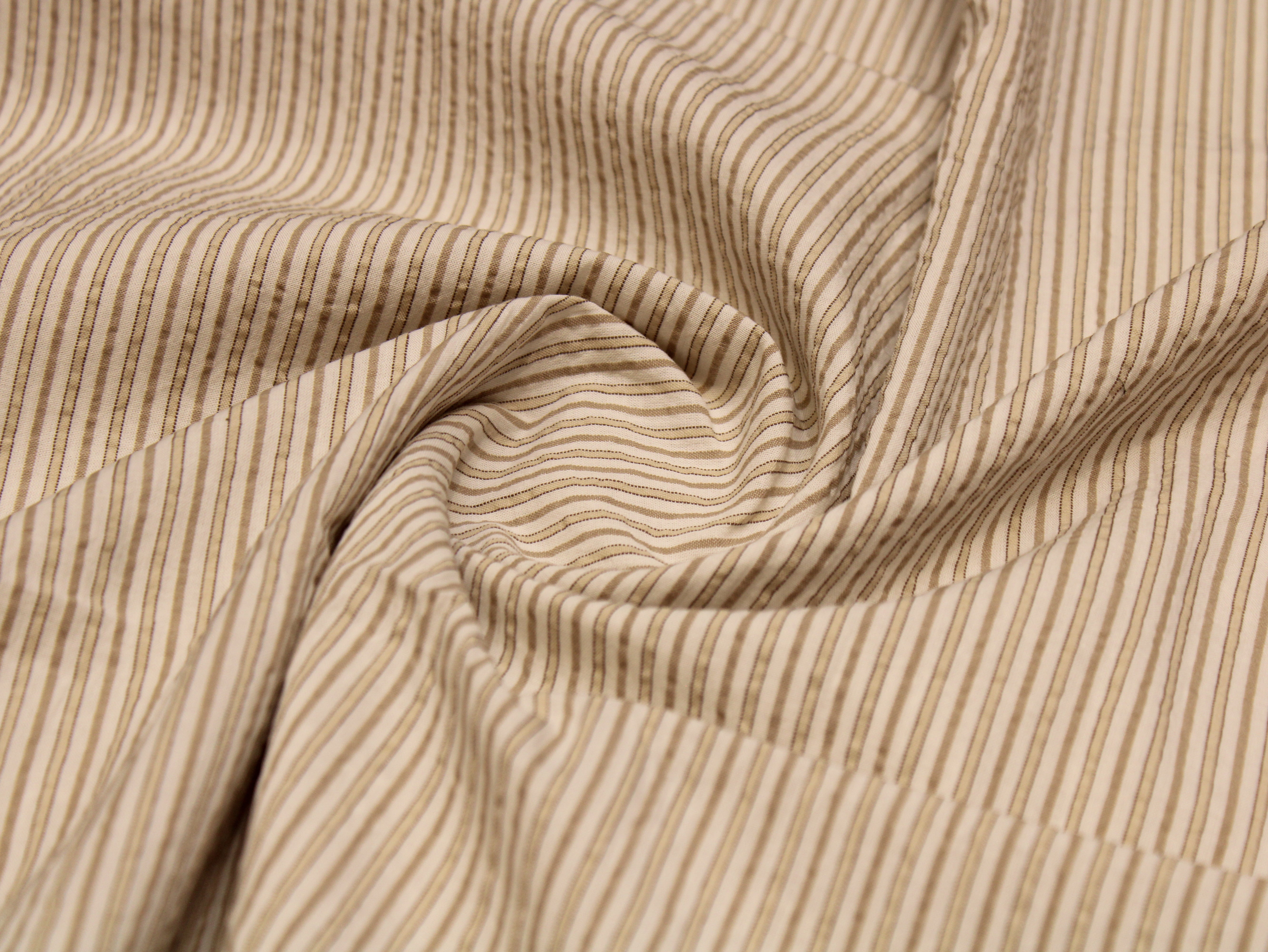 Pure Cotton Yarn Dyed Striped Seersucker Fabric 60 Inch | Premium Washed Quality