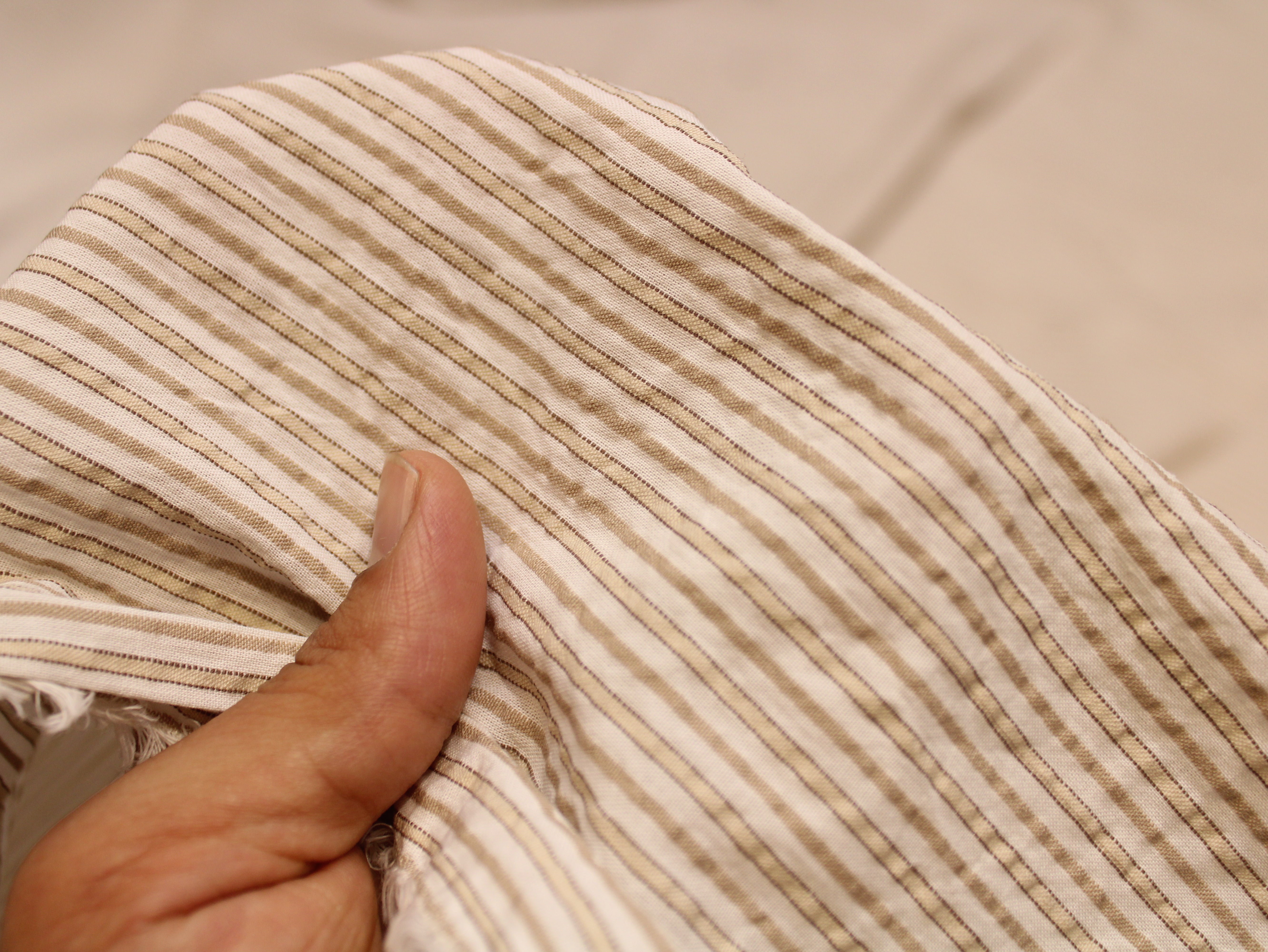 Tissu Seersucker Pur Coton Lavé Qualité 44 Pouces | Seersucker À Carreaux