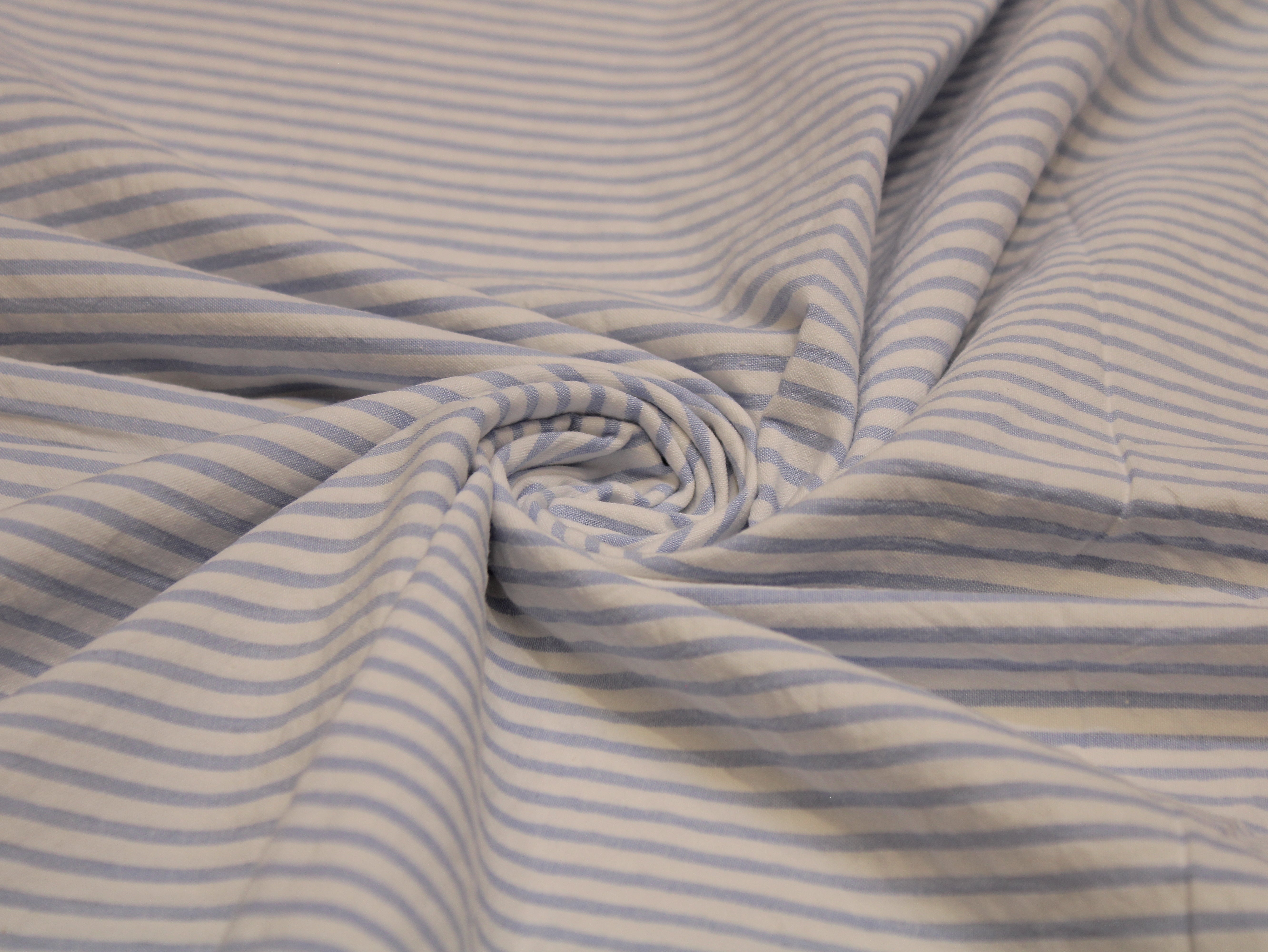 Pure Cotton Stripe Washed Quality Fabric 60 Inch | Premium Yarn-Dyed Striped Cotton
