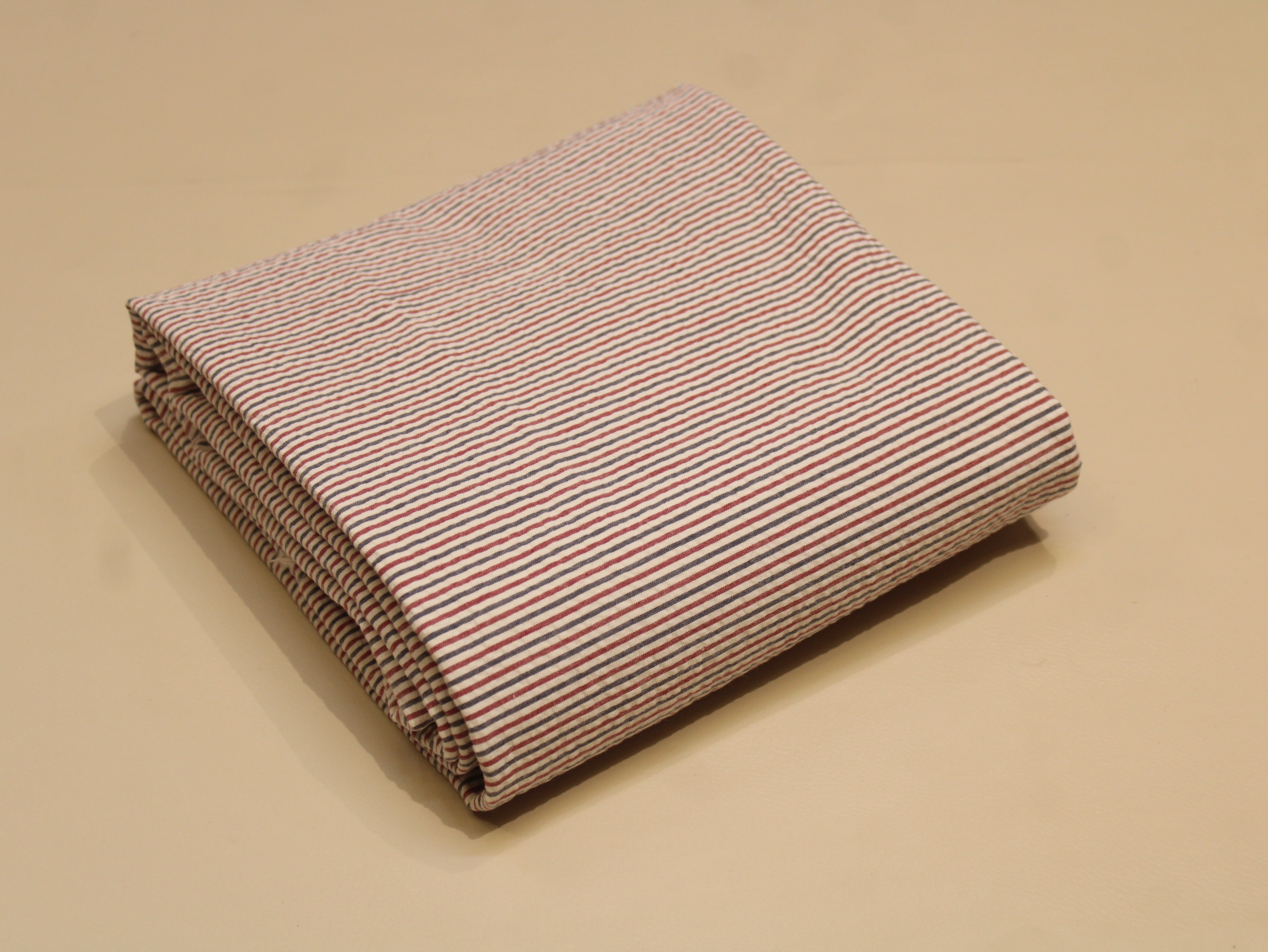 Tissu Seersucker Pur Coton Lavé Qualité 44 Pouces | Seersucker À Carreaux