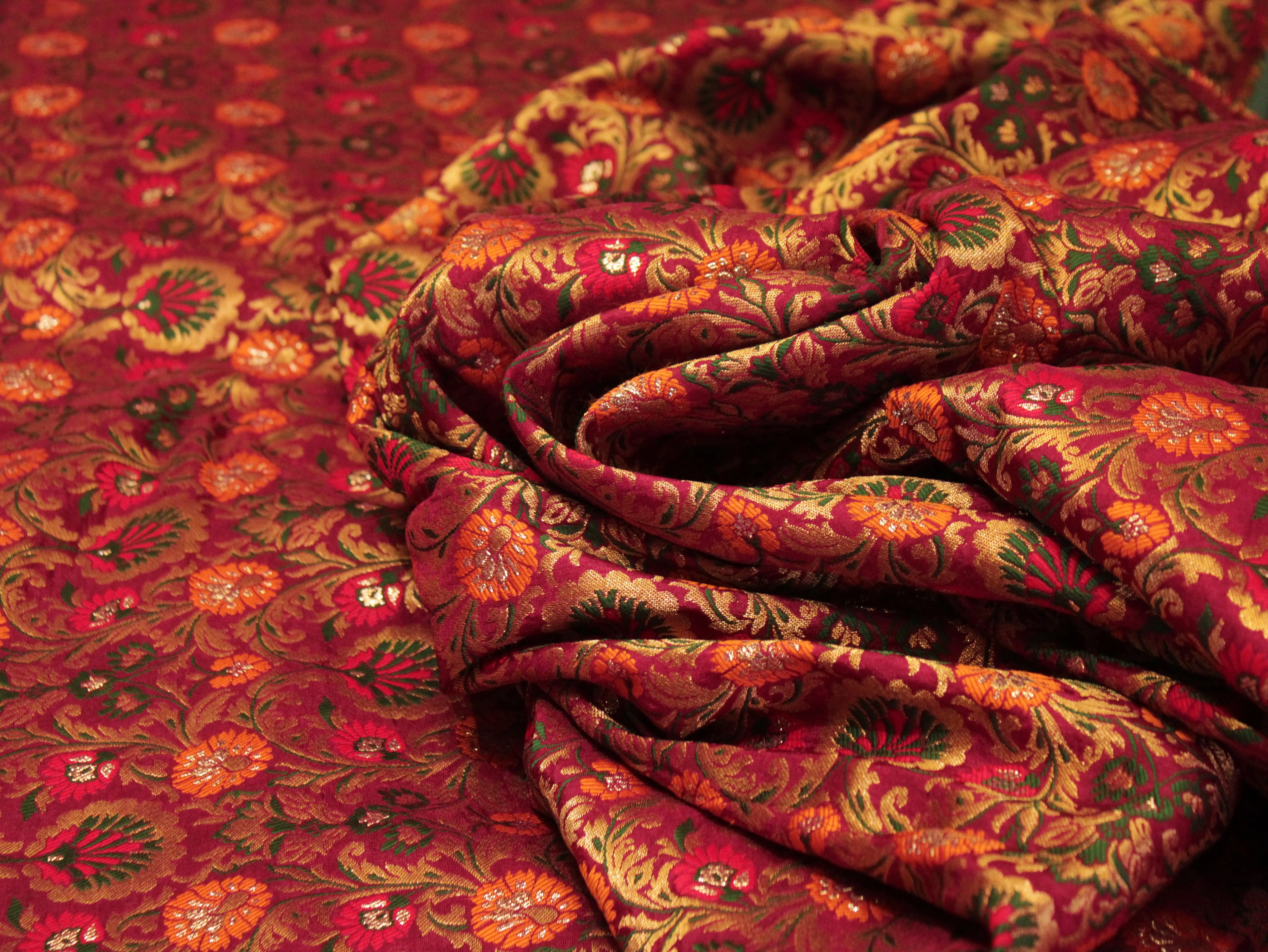 Premium Banarasi Woven Jacquard Fabric