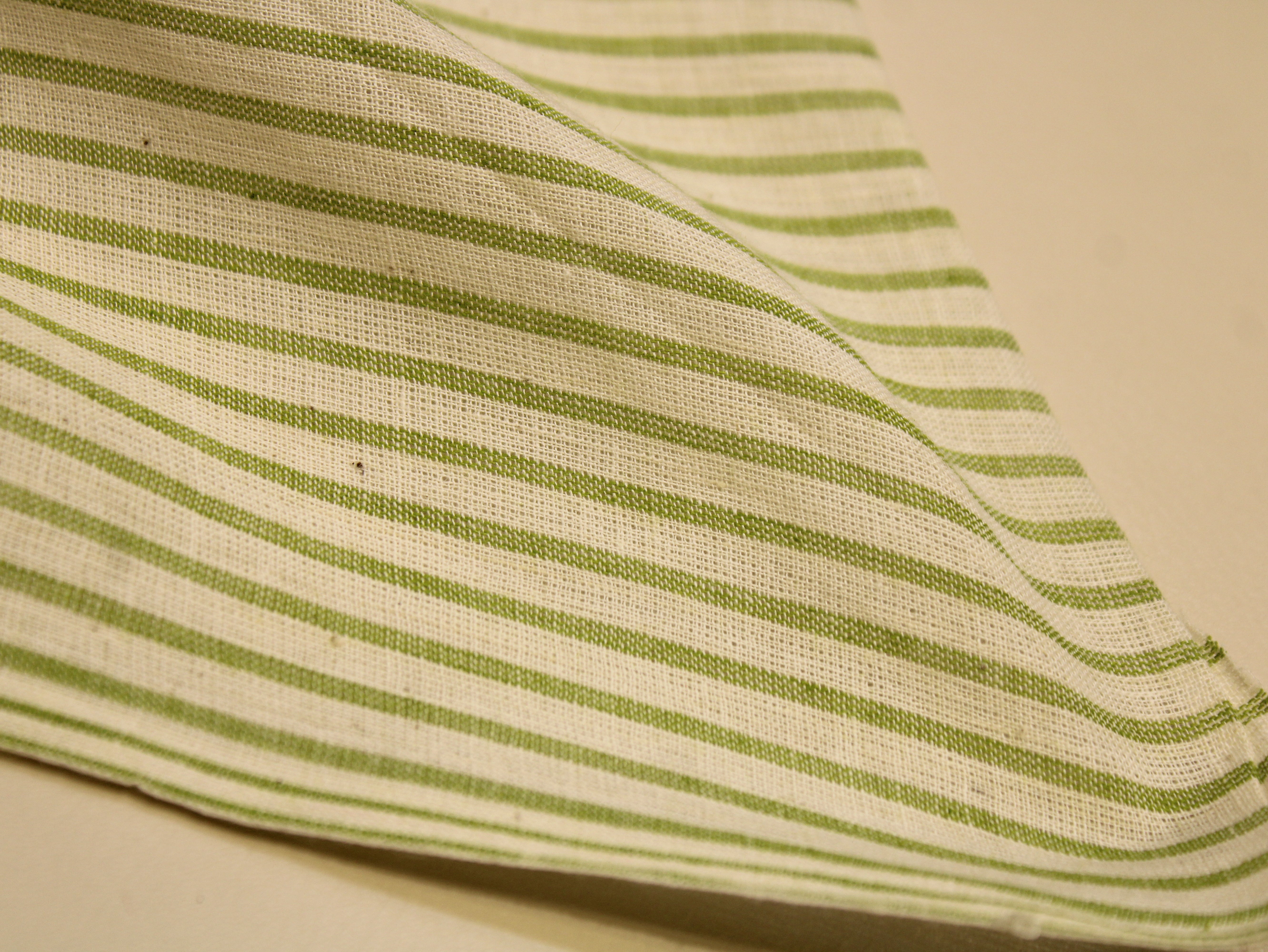 Tissu rayé tissé main 100 % coton 112 cm | Rayures larges tissées teintes dans la masse - Bleu et Blanc