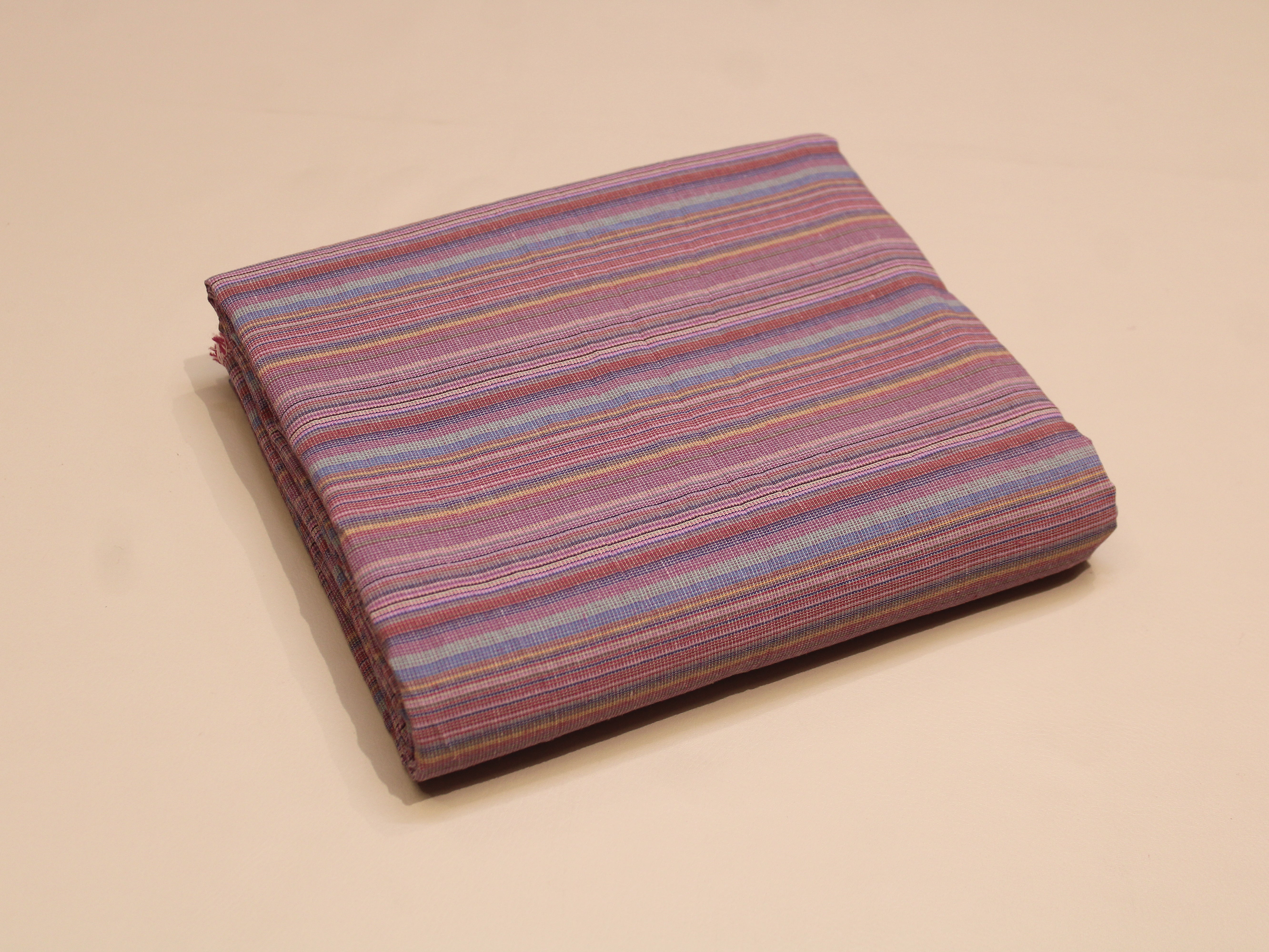 Pure Cotton Multicolour Yarn-Dyed Woven Stripe Fabric | 60 Inch