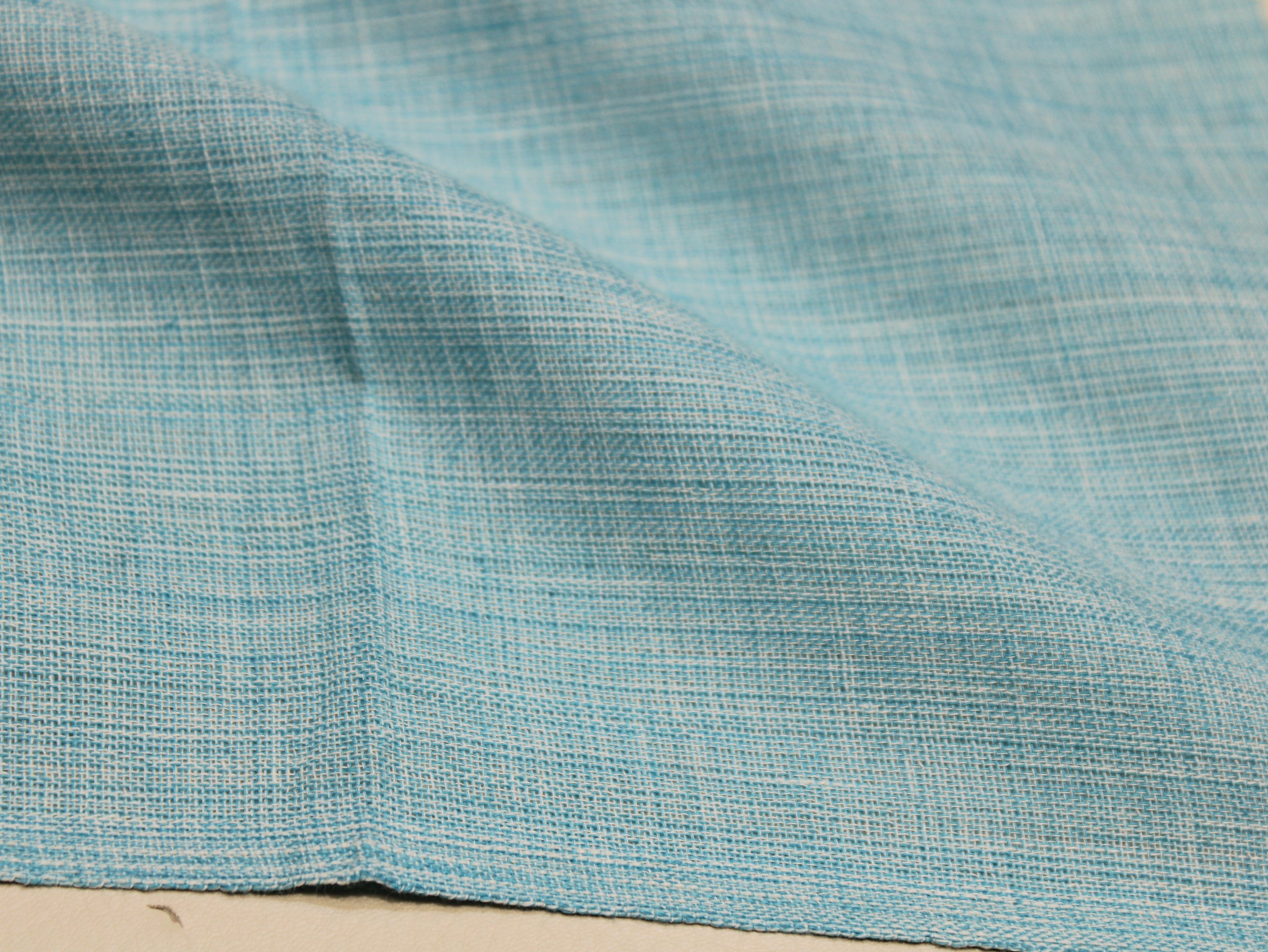 Pure Cotton Plain Handloom Fabric 44 Inches Width - Sky Blue