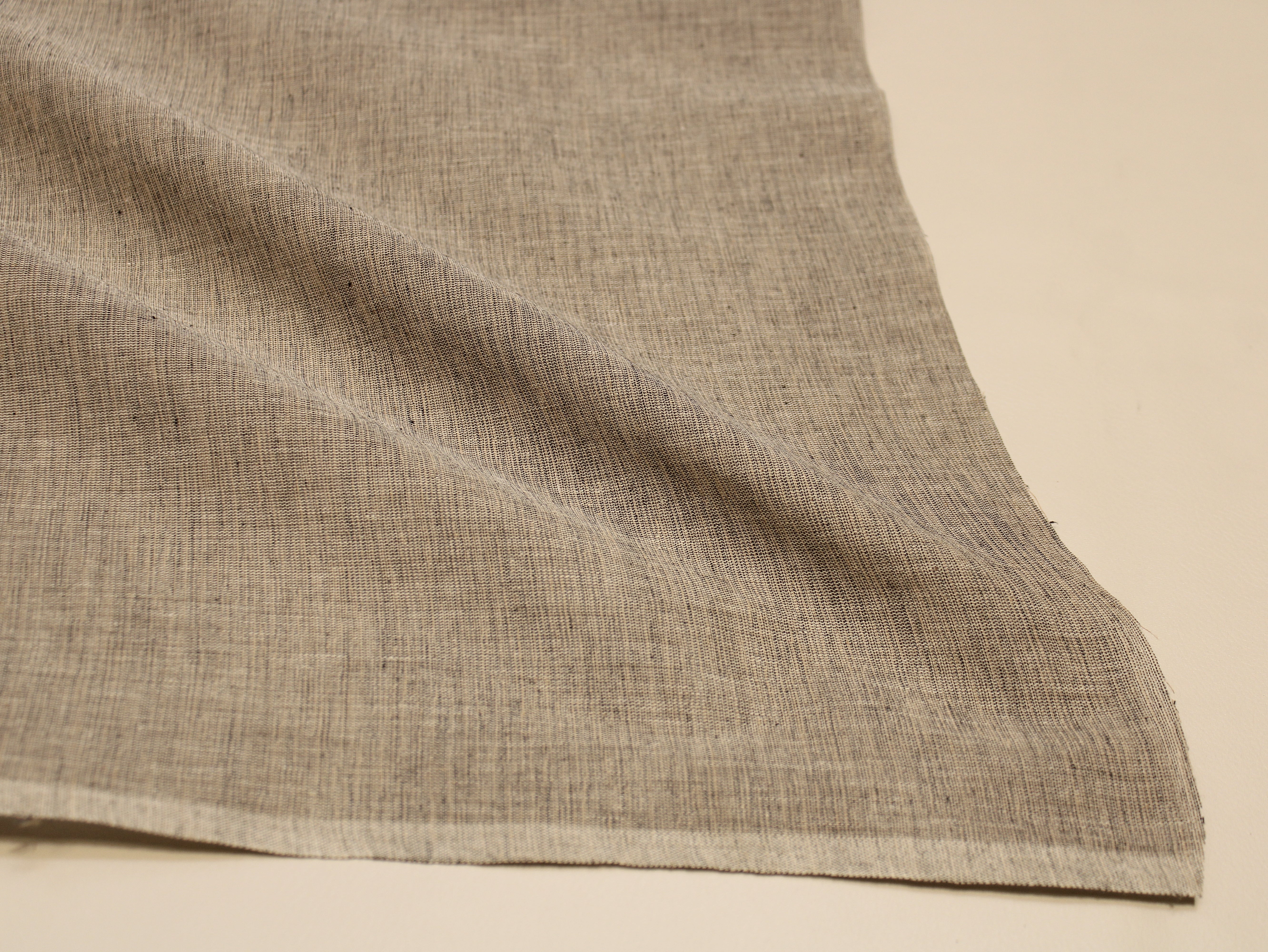 Tissu uni de coton pur tissé à la main, 112 cm de large - Bleu marine
