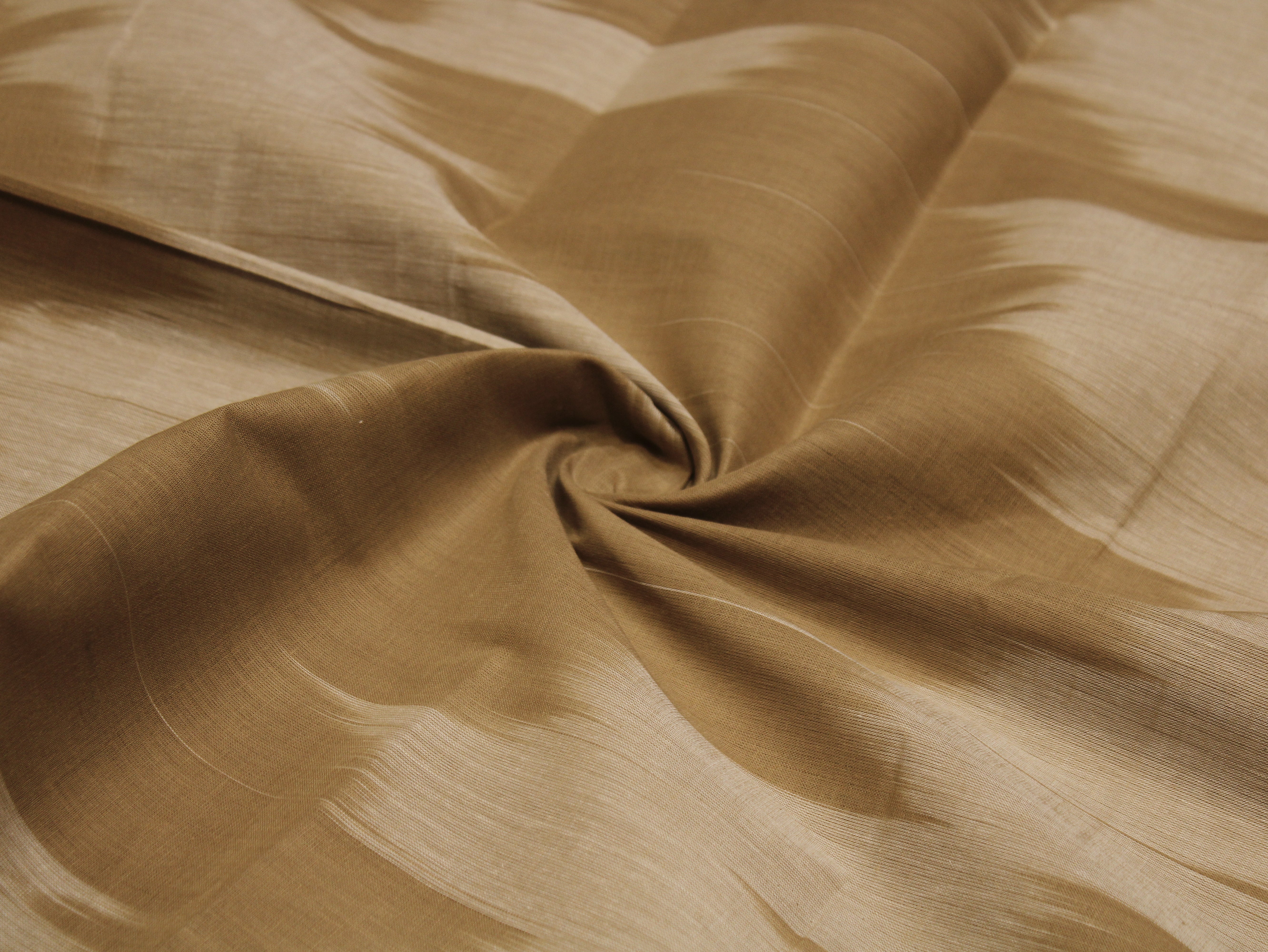 Tissu tissé main en pur coton à motif chevrons - Moutarde