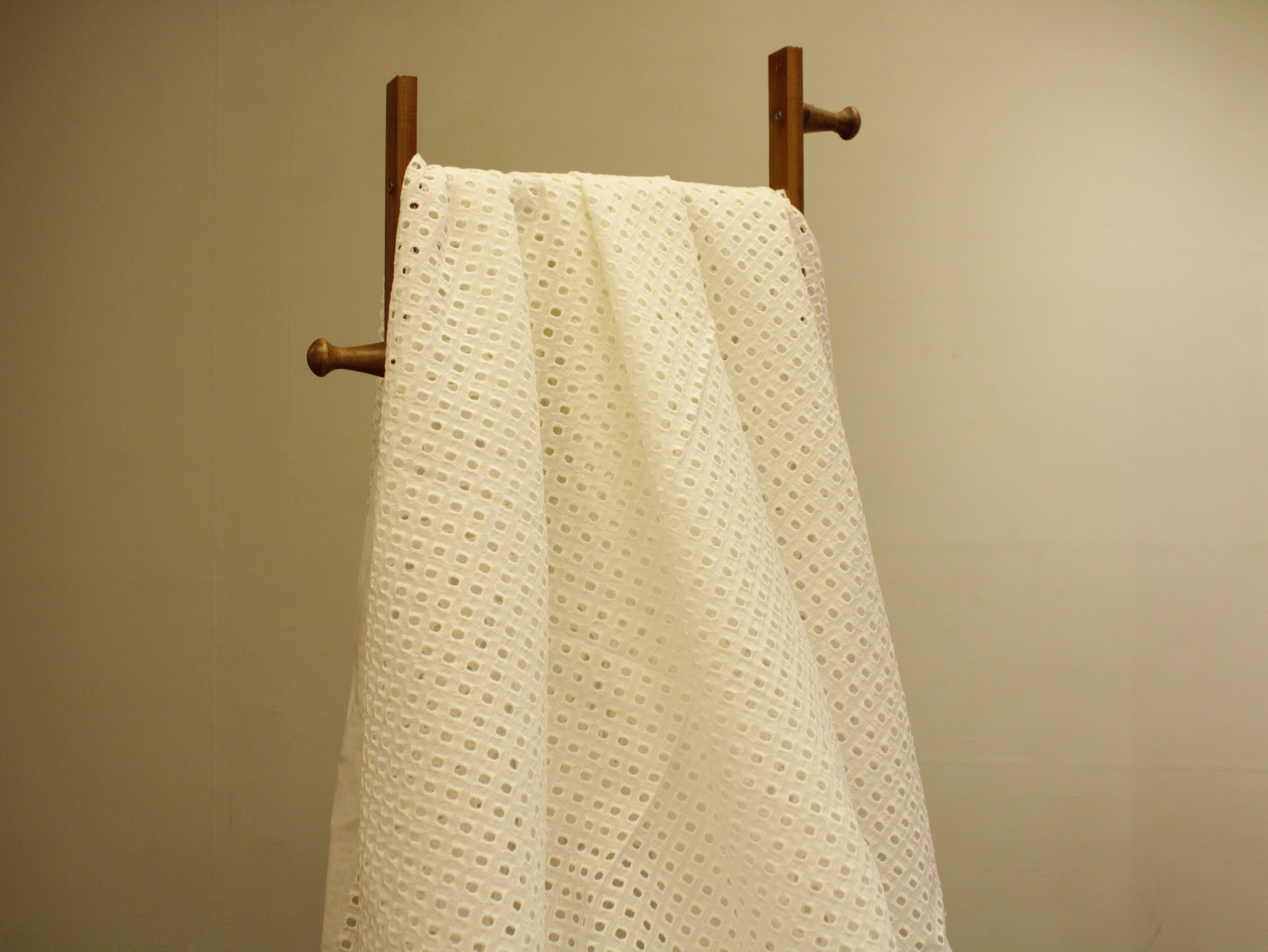 Cotton Hakoba Fabric  - White