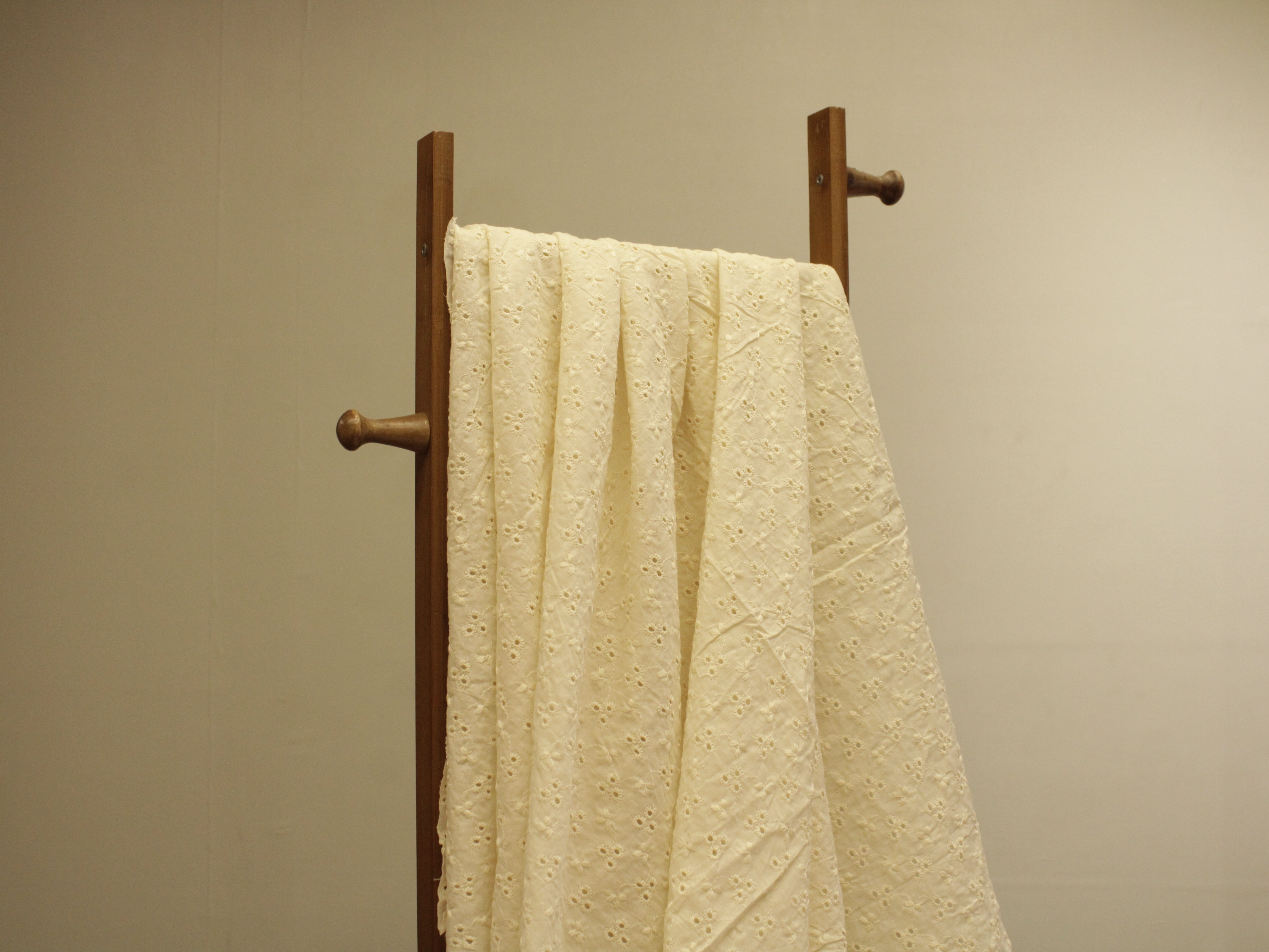 Natural Cotton Hakoba Fabric  - White