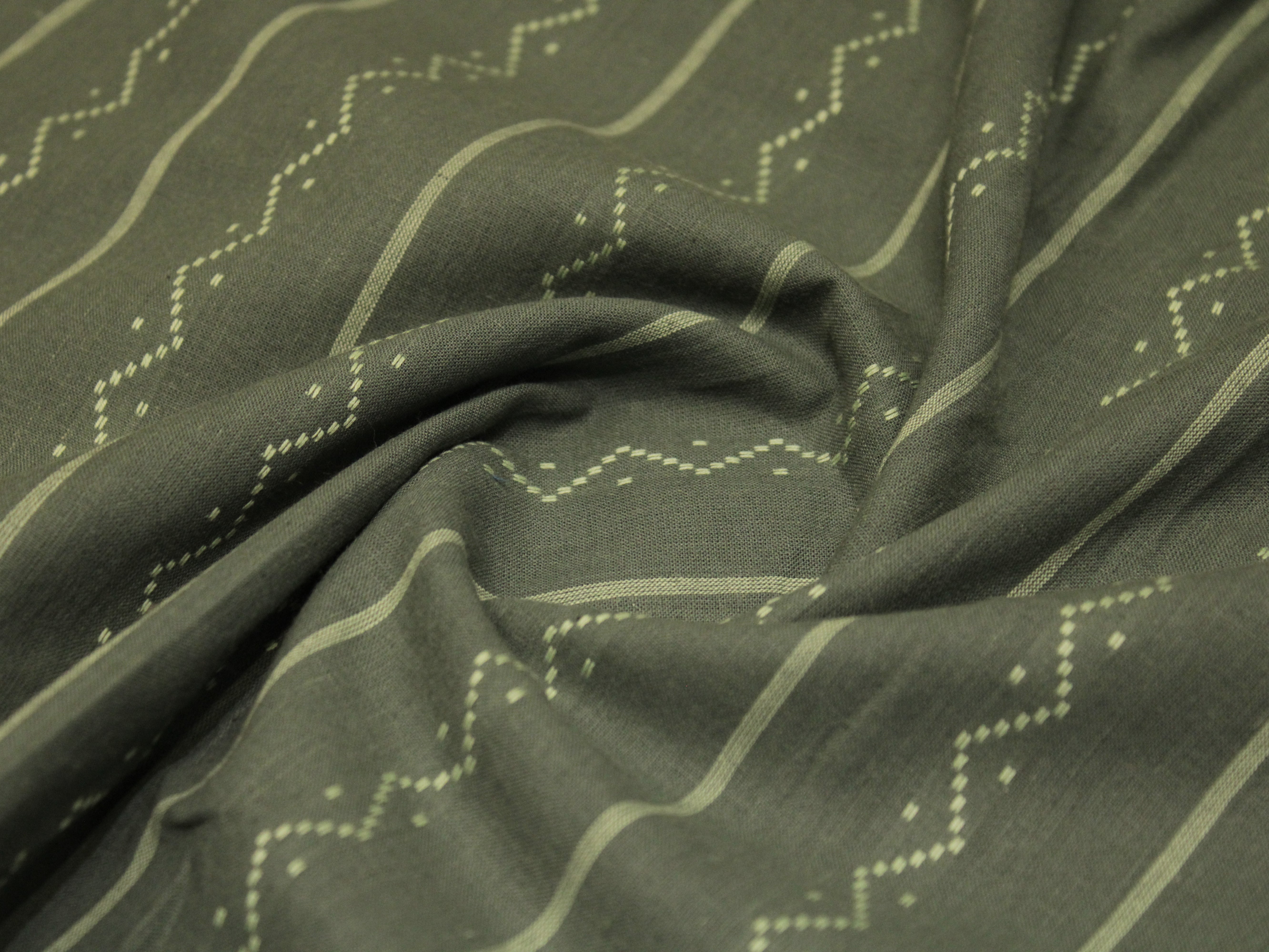 Natural Cotton Woven Fabric - Pastel Green