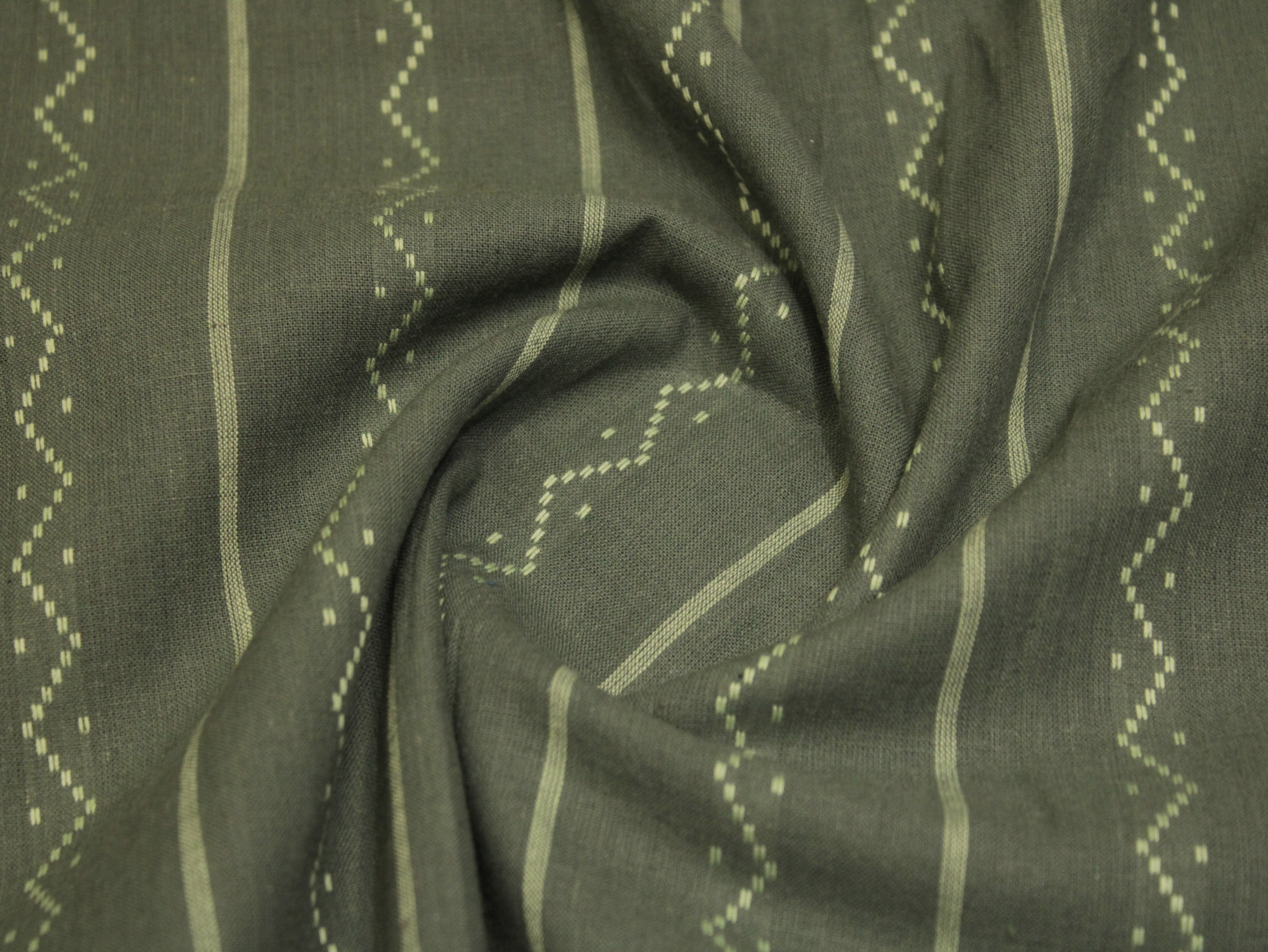 Natural Cotton Woven Fabric - Pastel Green