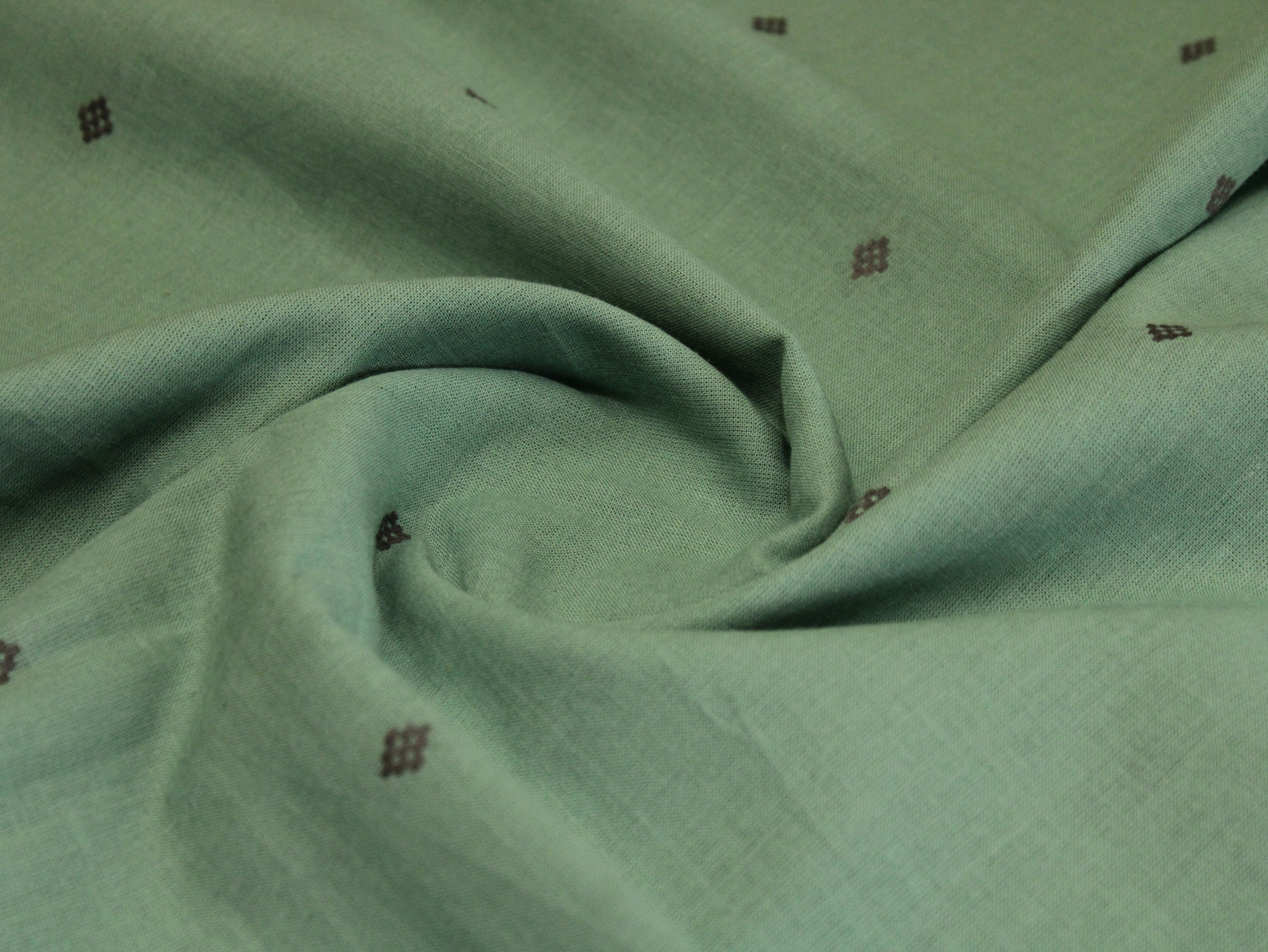 Natural Cotton Woven Fabric - Pastel Blue