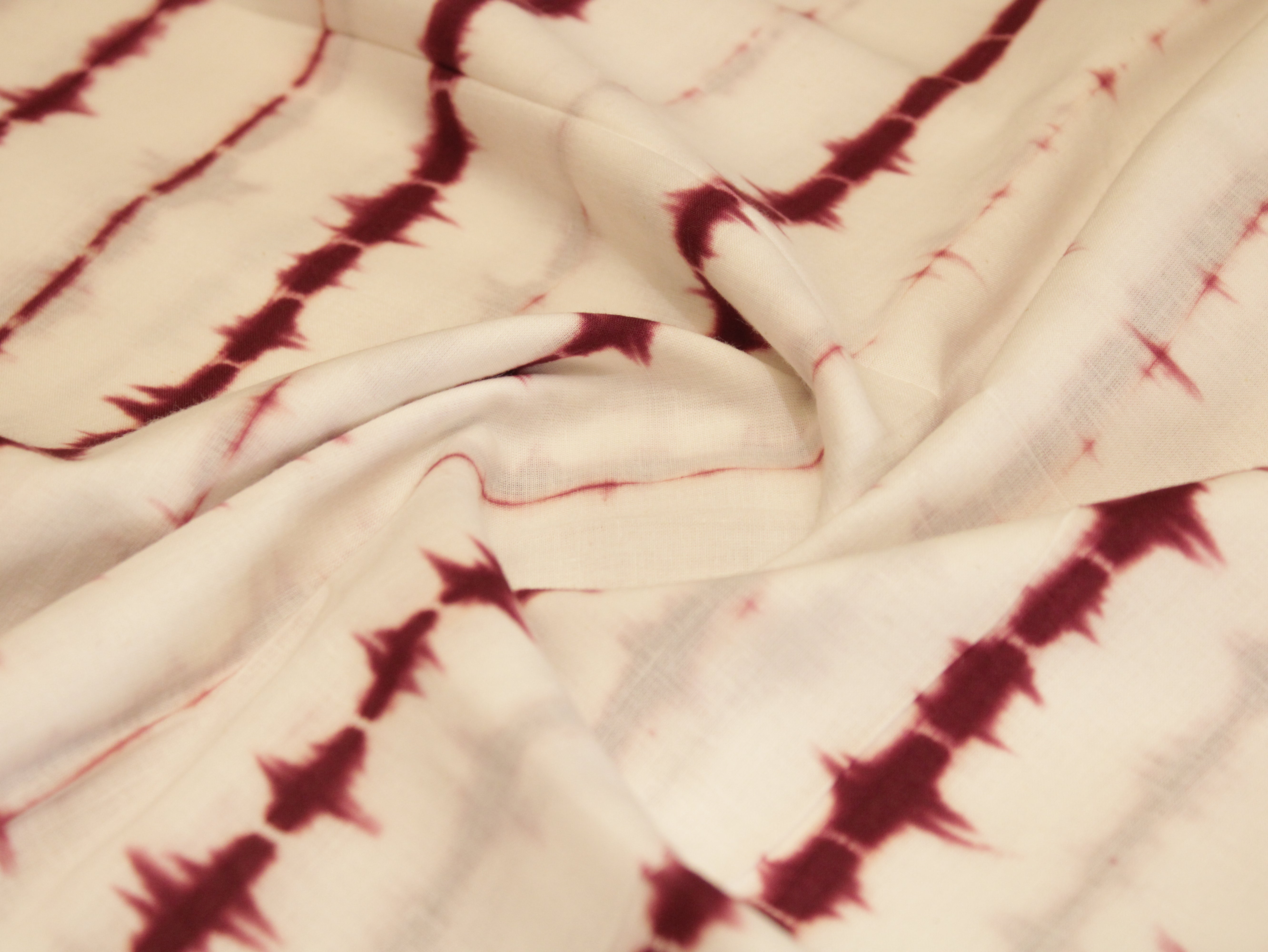 Tie & Dye Mal Cotton Fabric - Maroon