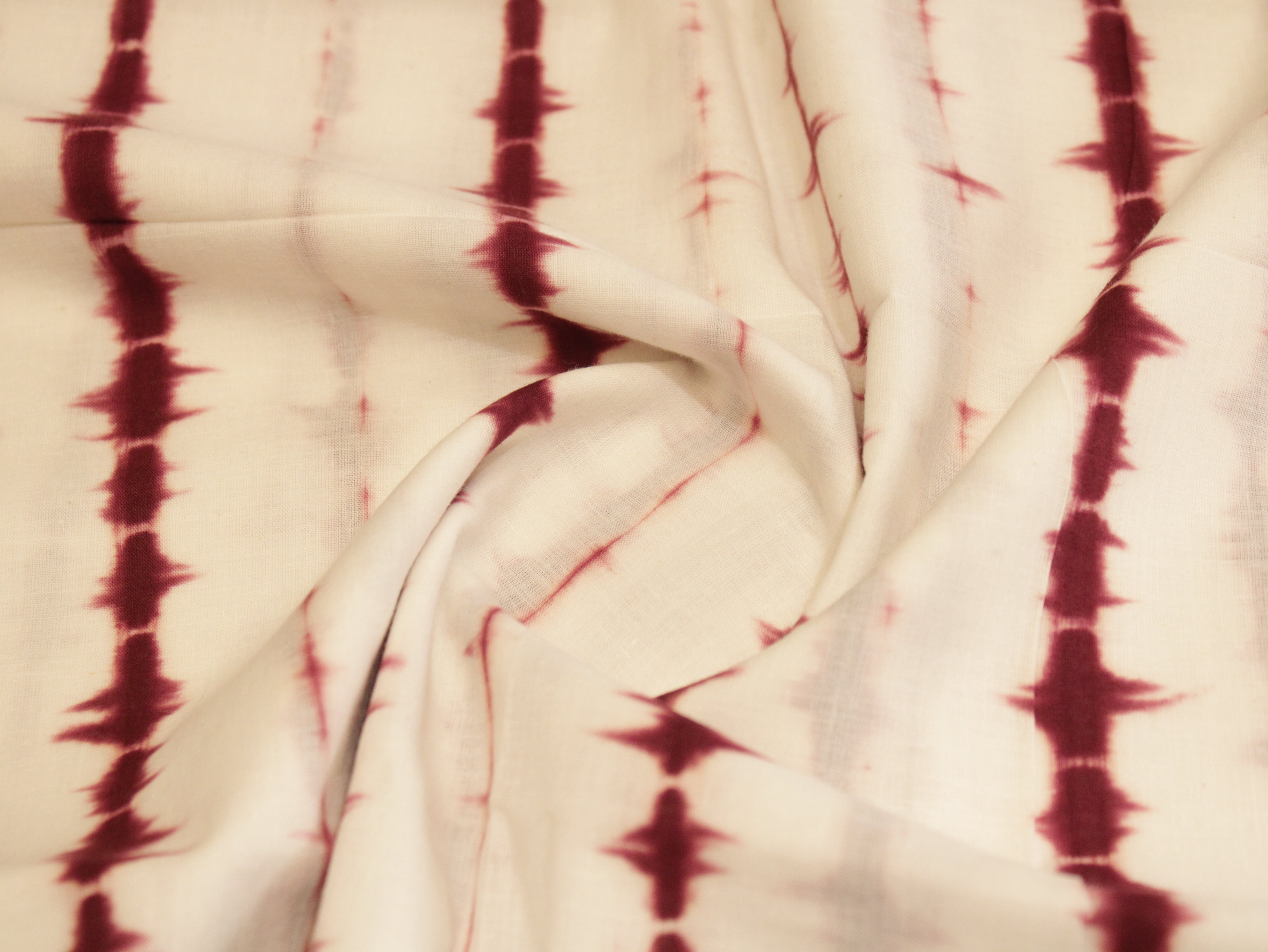 Tie & Dye Mal Cotton Fabric - Maroon