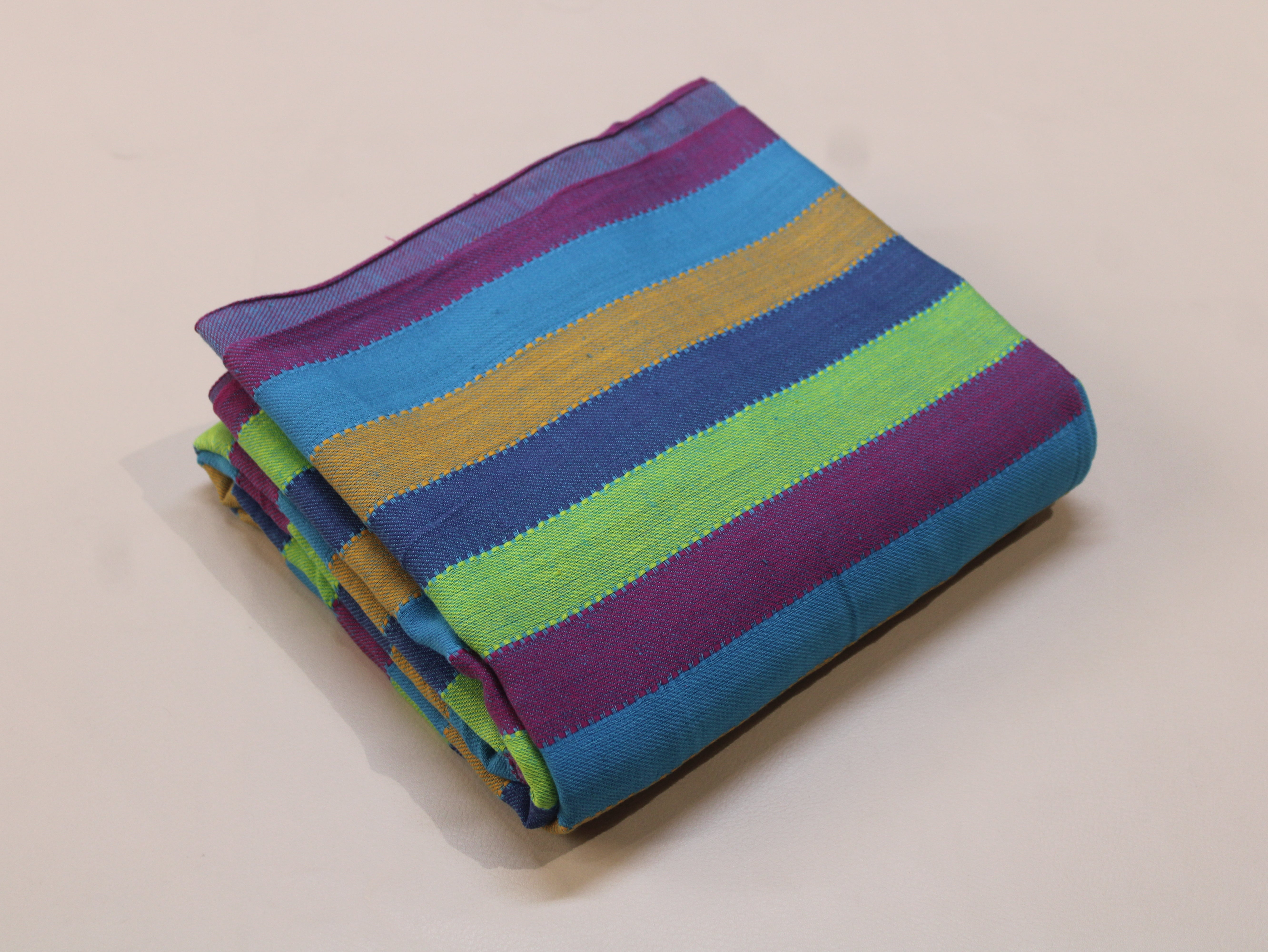 Pure Cotton Yarn-Dyed Handloom Stripe Fabric — Vibrant Horizon