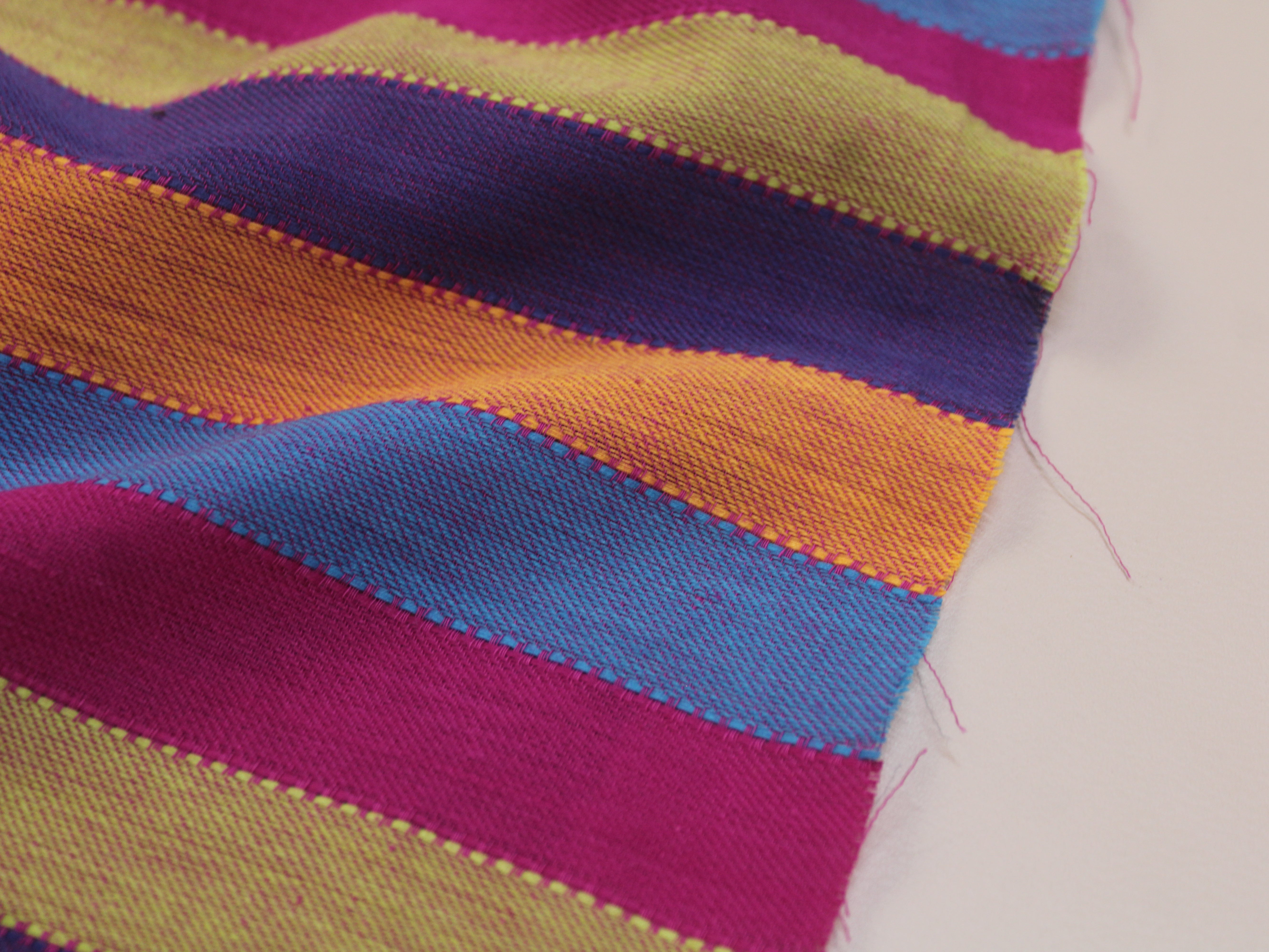 Pure Cotton Yarn-Dyed Handloom Stripe Fabric — Vibrant Horizon