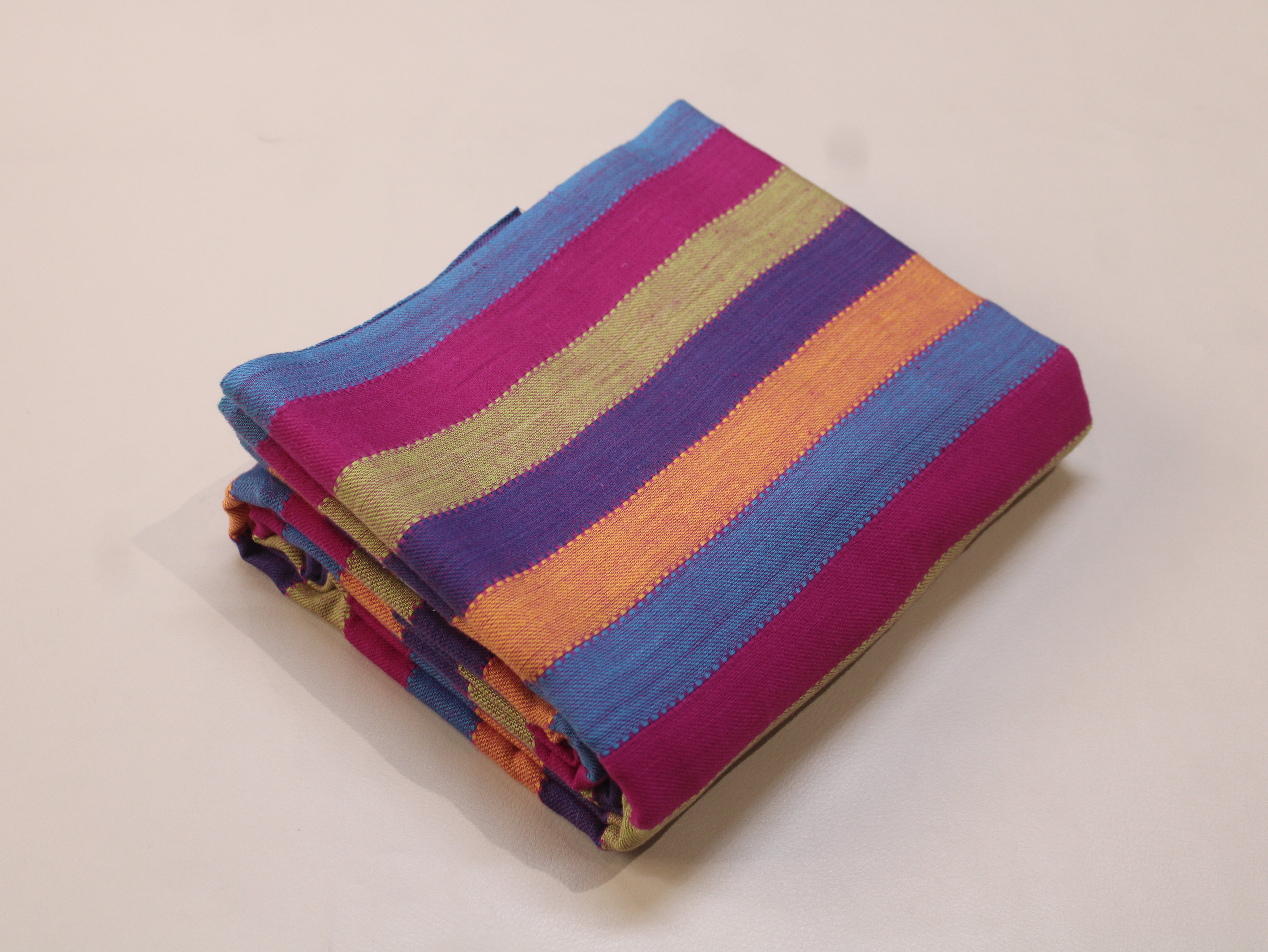 Pure Cotton Yarn-Dyed Handloom Stripe Fabric — Vibrant Horizon