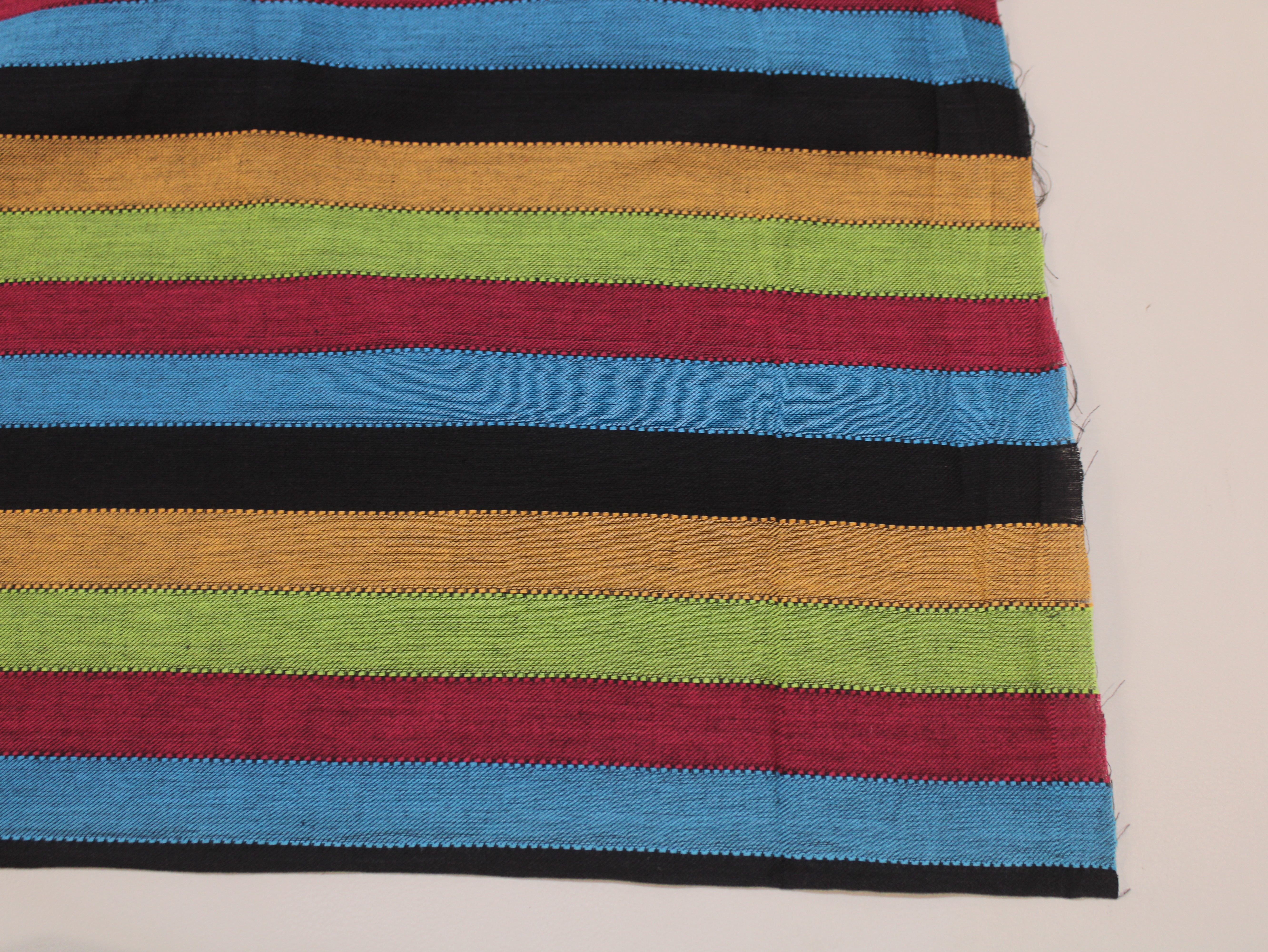 Pure Cotton Yarn-Dyed Handloom Stripe Fabric — Vibrant Horizon