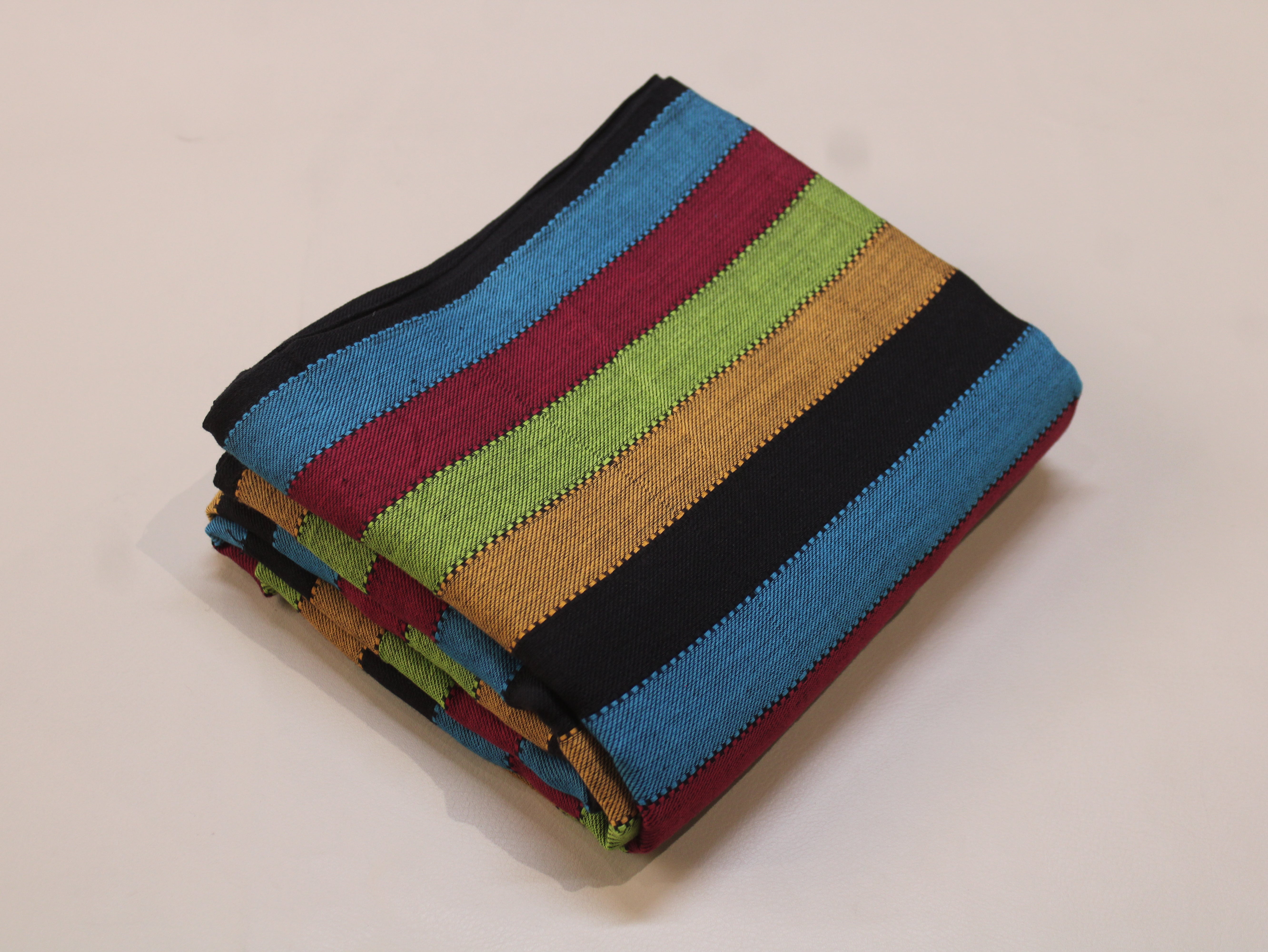 Pure Cotton Yarn-Dyed Handloom Stripe Fabric — Vibrant Horizon
