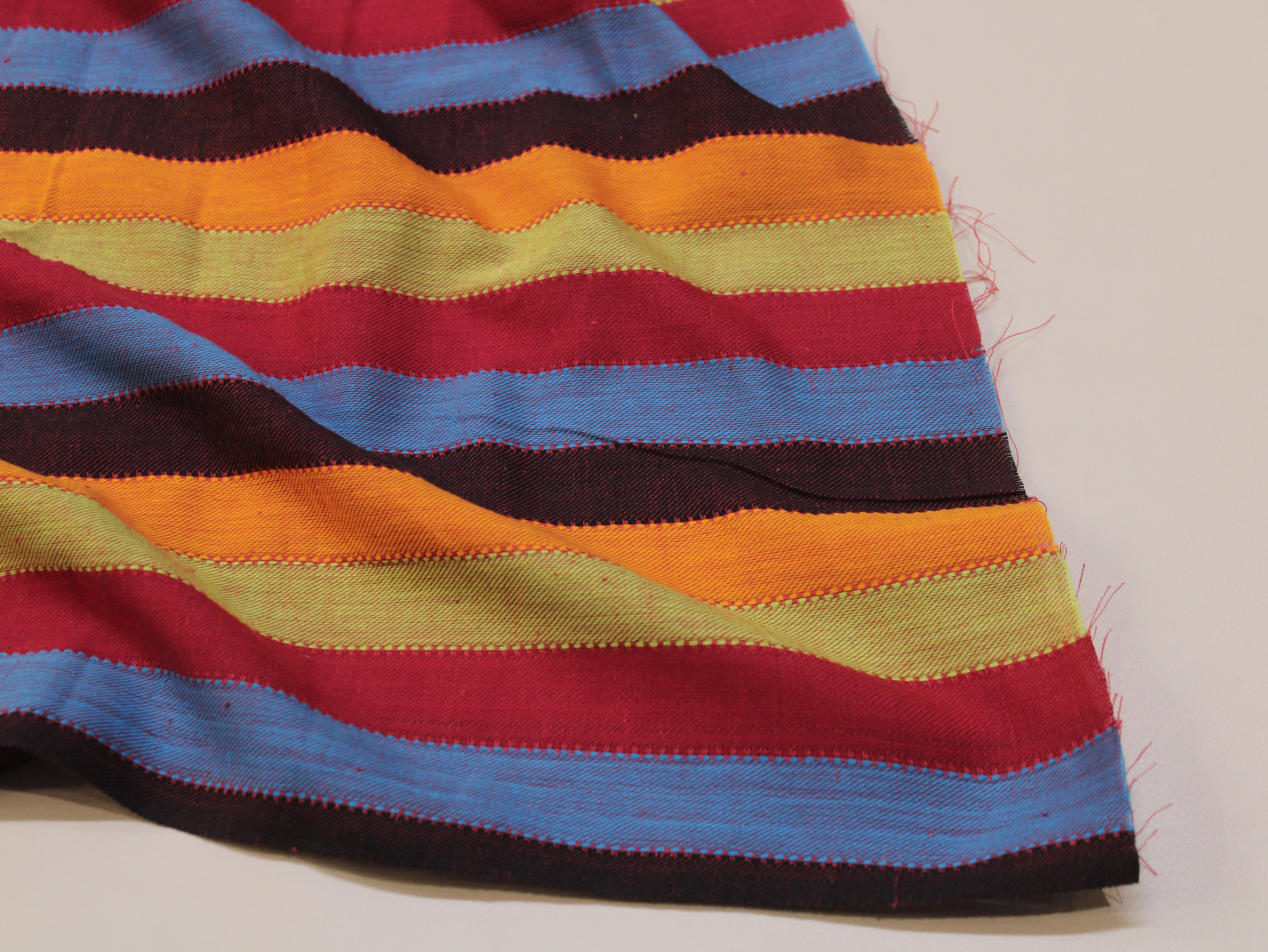 Pure Cotton Yarn-Dyed Handloom Stripe Fabric — Vibrant Horizon