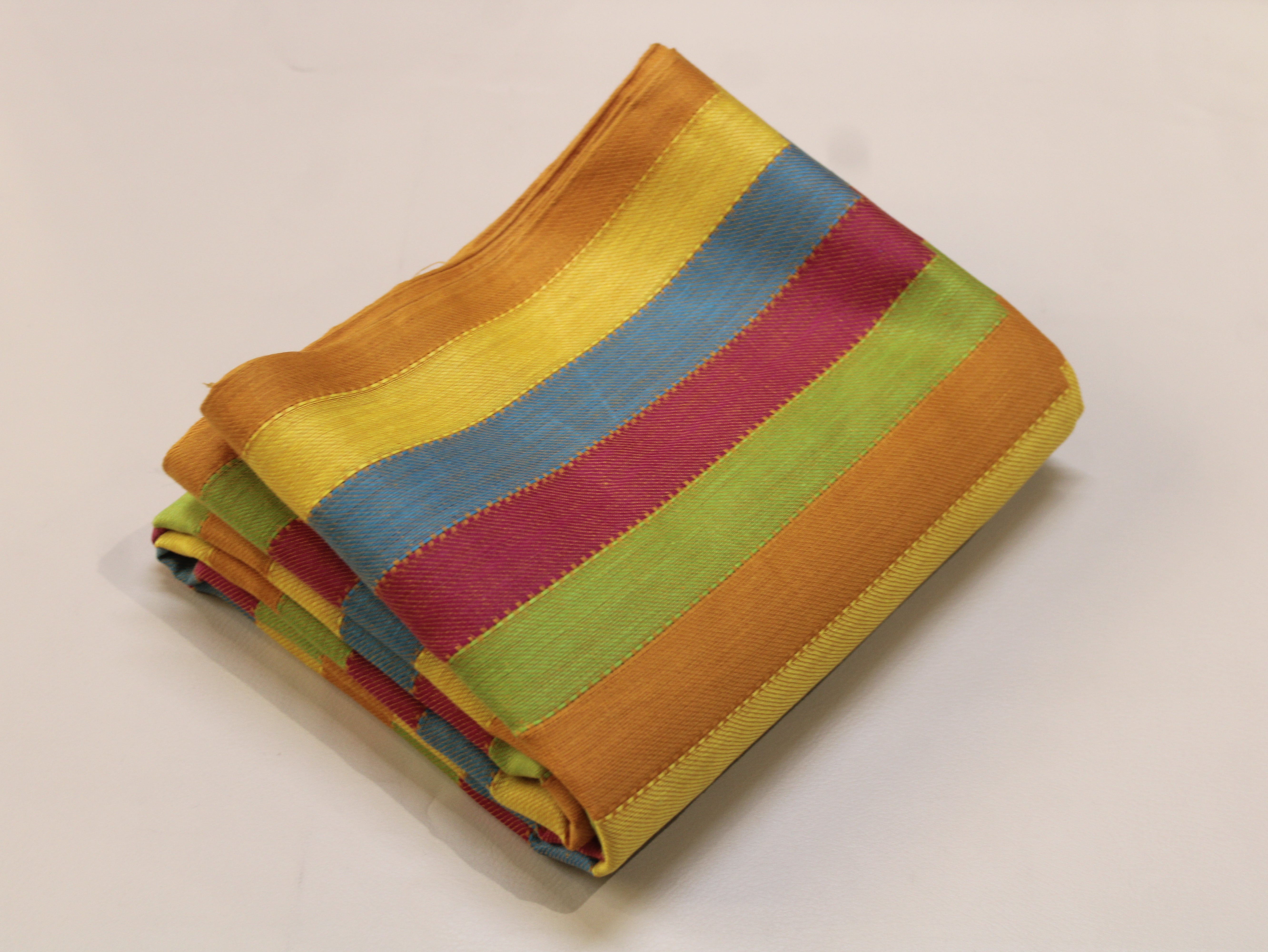 Pure Cotton Yarn-Dyed Handloom Stripe Fabric — Vibrant Horizon