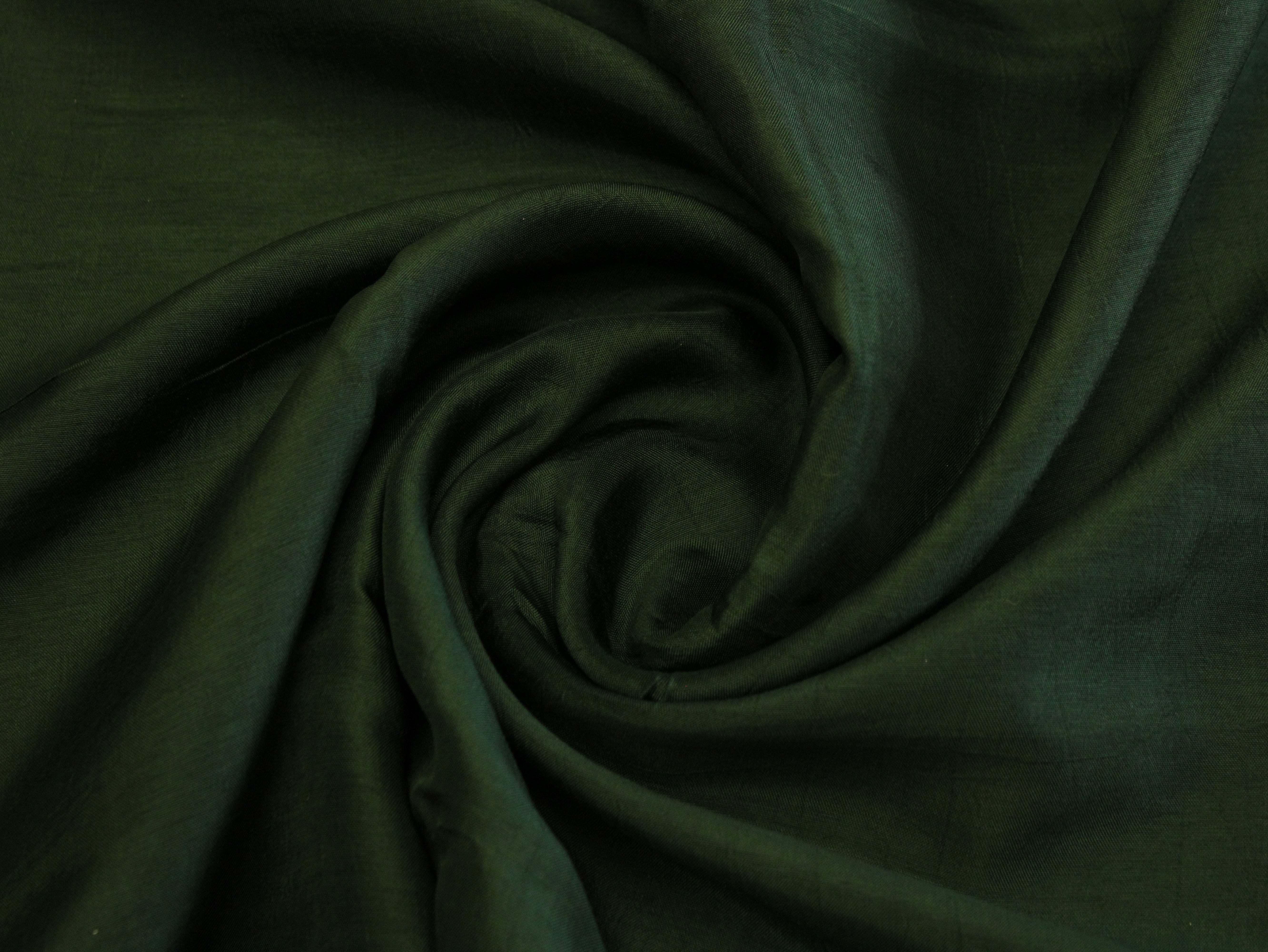 Plain dyed Muslin Silk Fabric - Dark Green