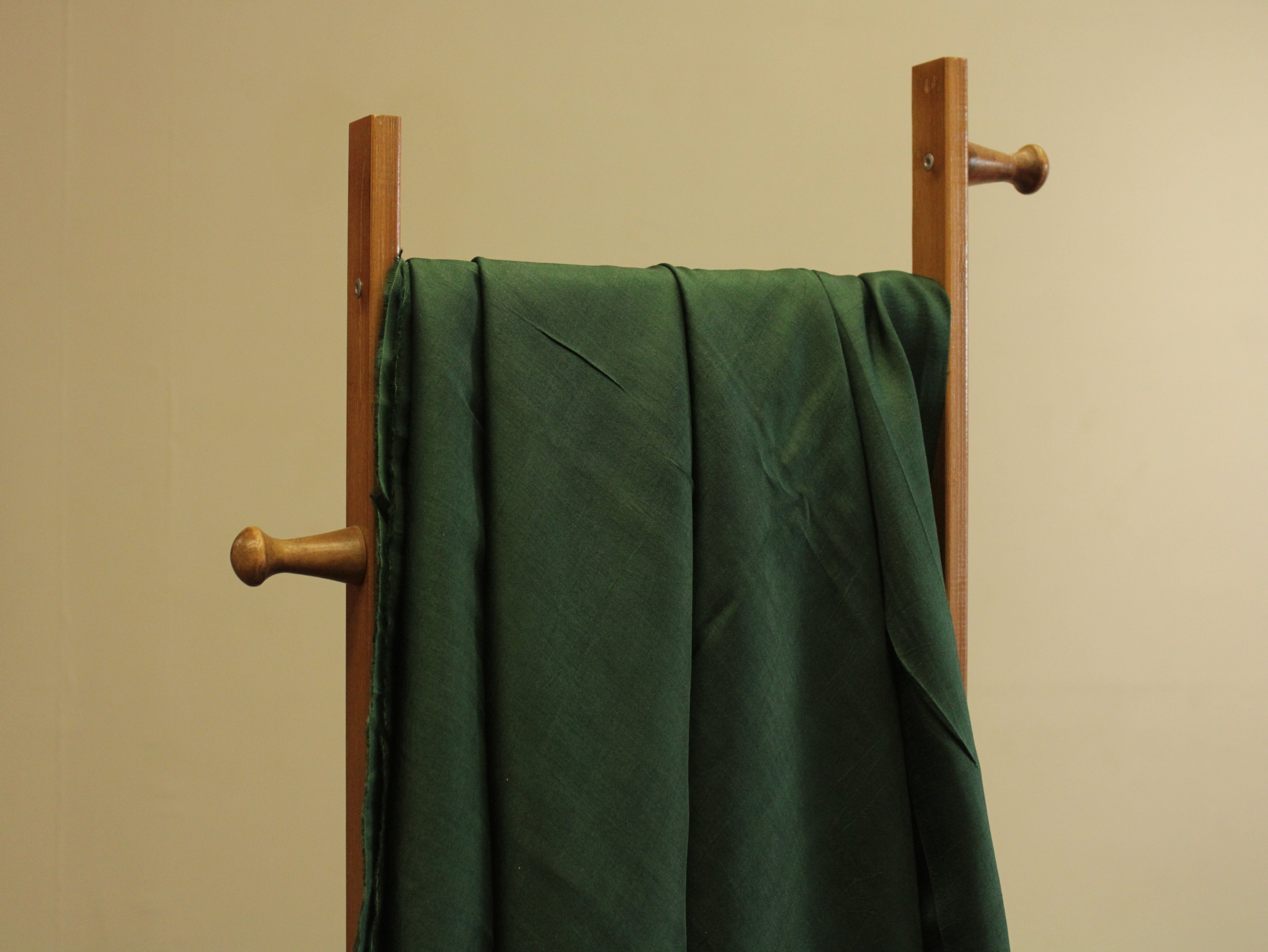 Plain dyed Muslin Silk Fabric - Dark Green