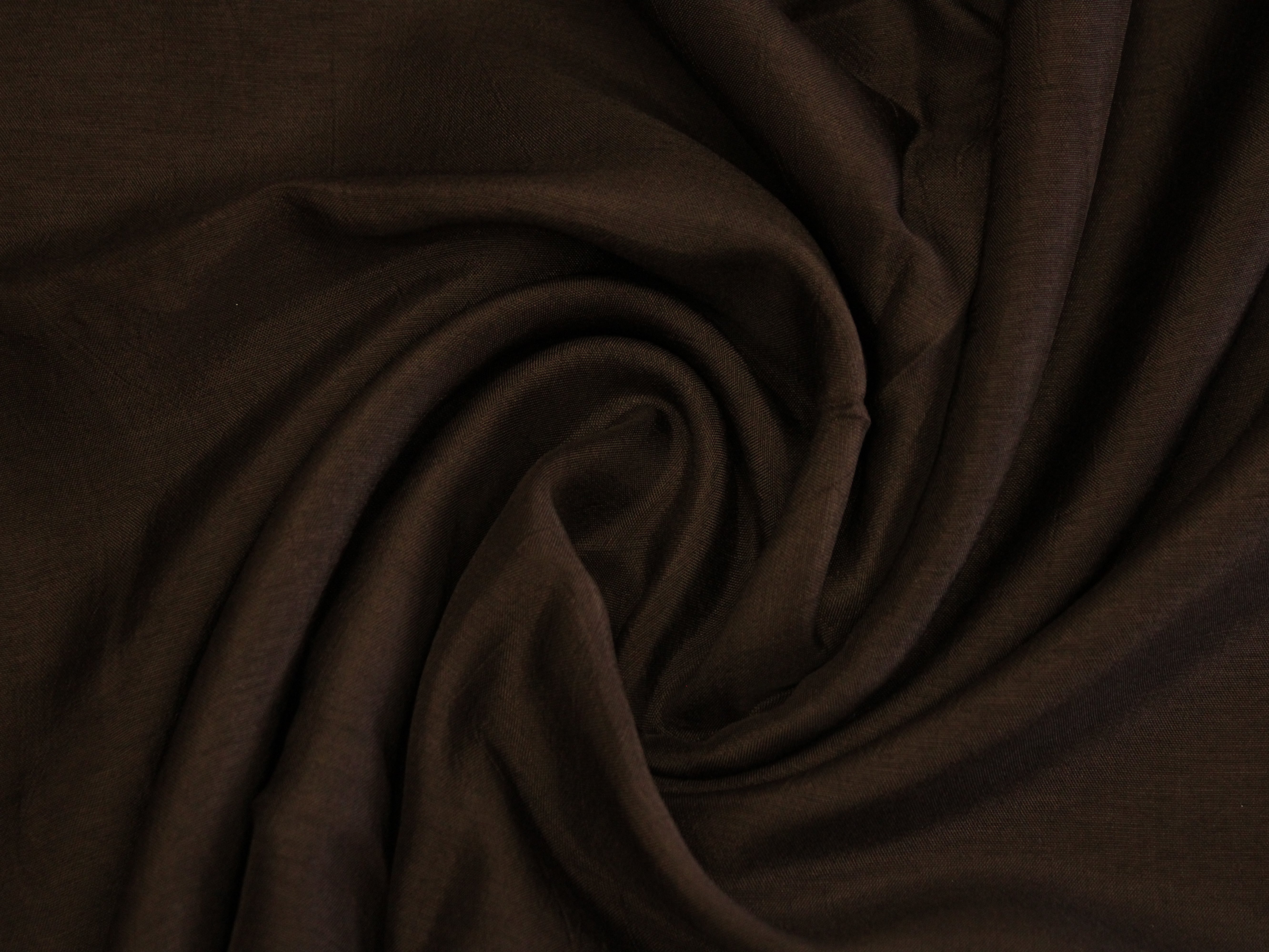 Plain dyed Muslin Silk Fabric - Coffee