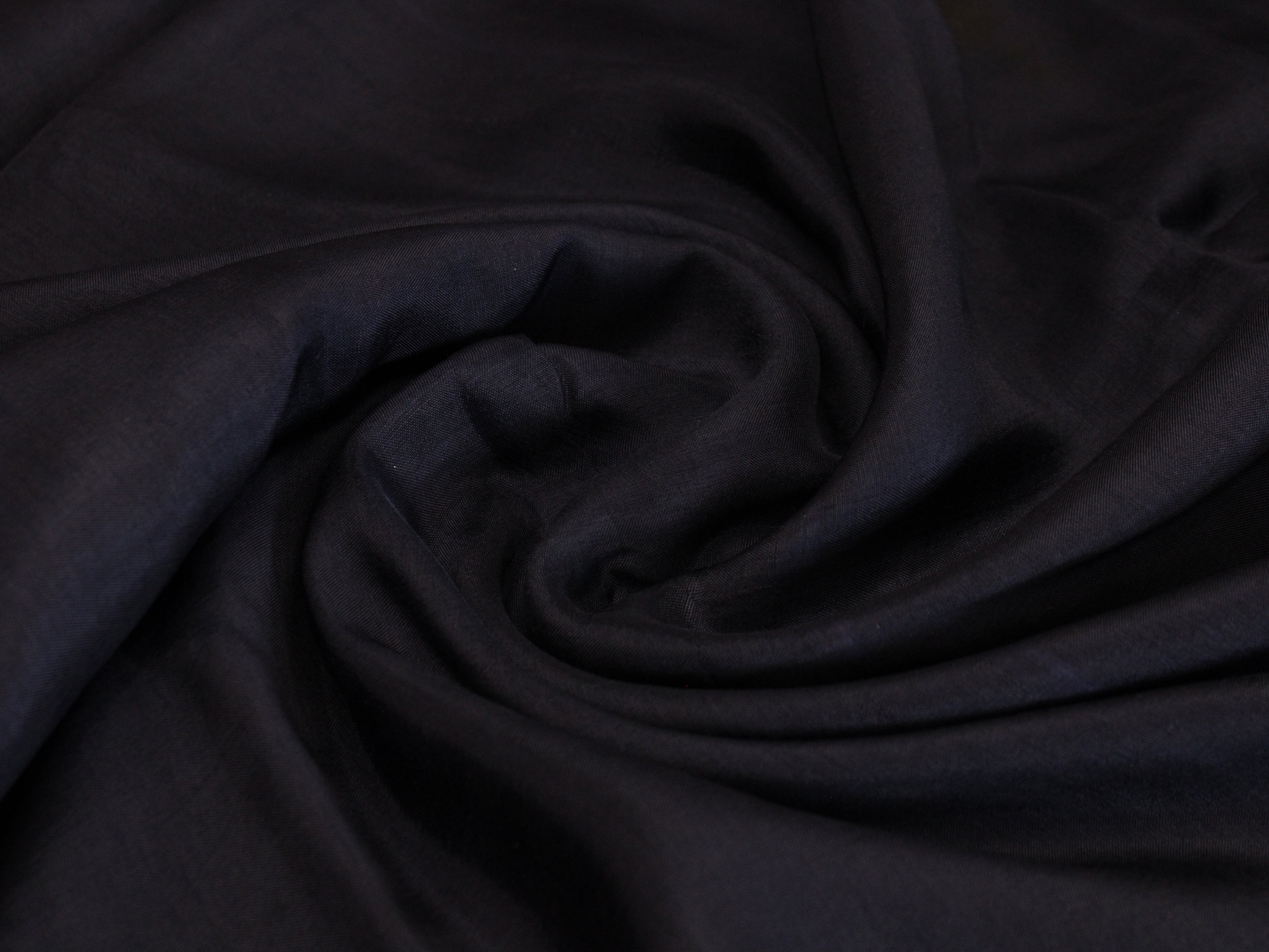 Plain dyed Muslin Silk Fabric - Navy Blue