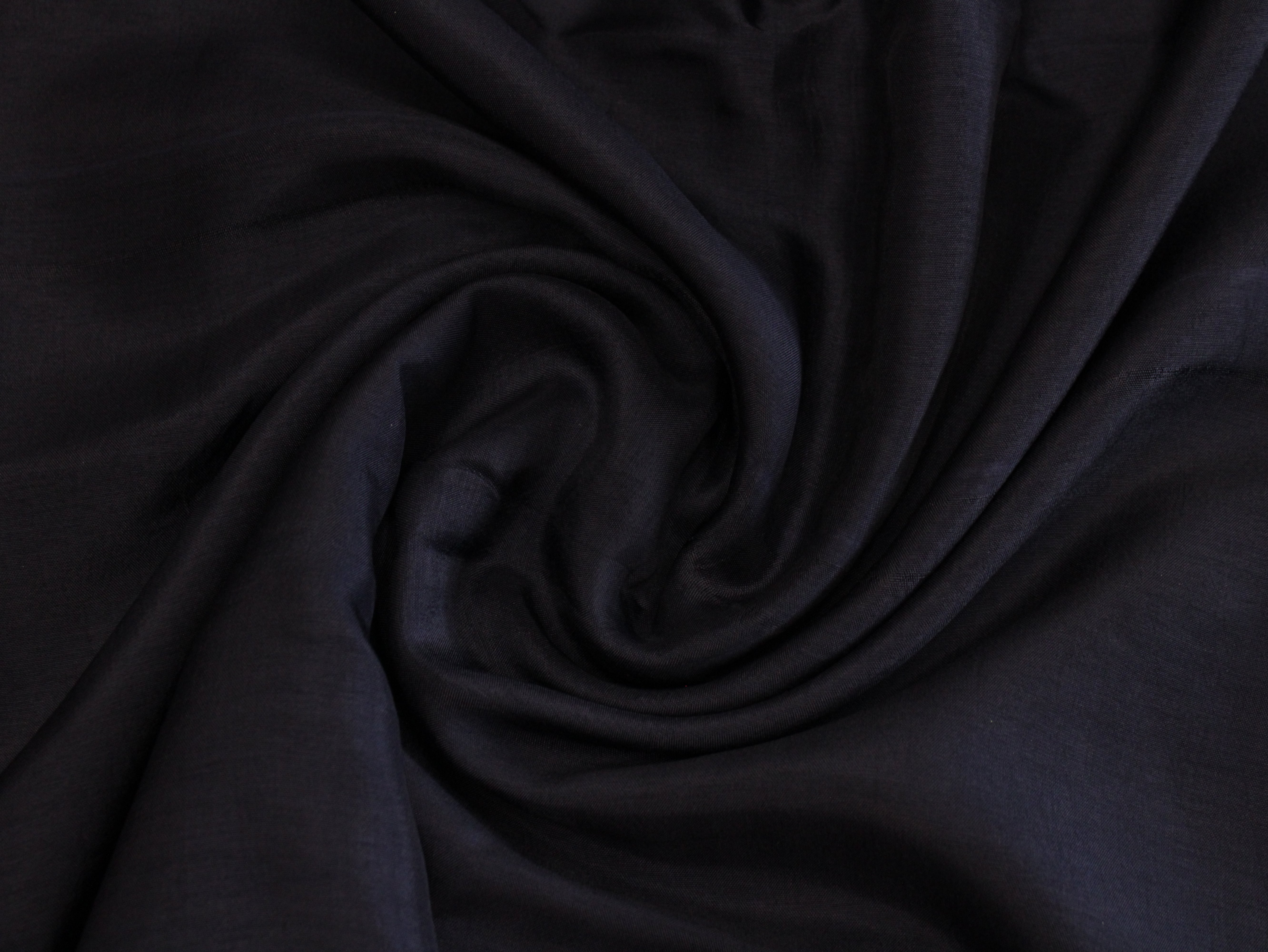 Plain dyed Muslin Silk Fabric - Navy Blue