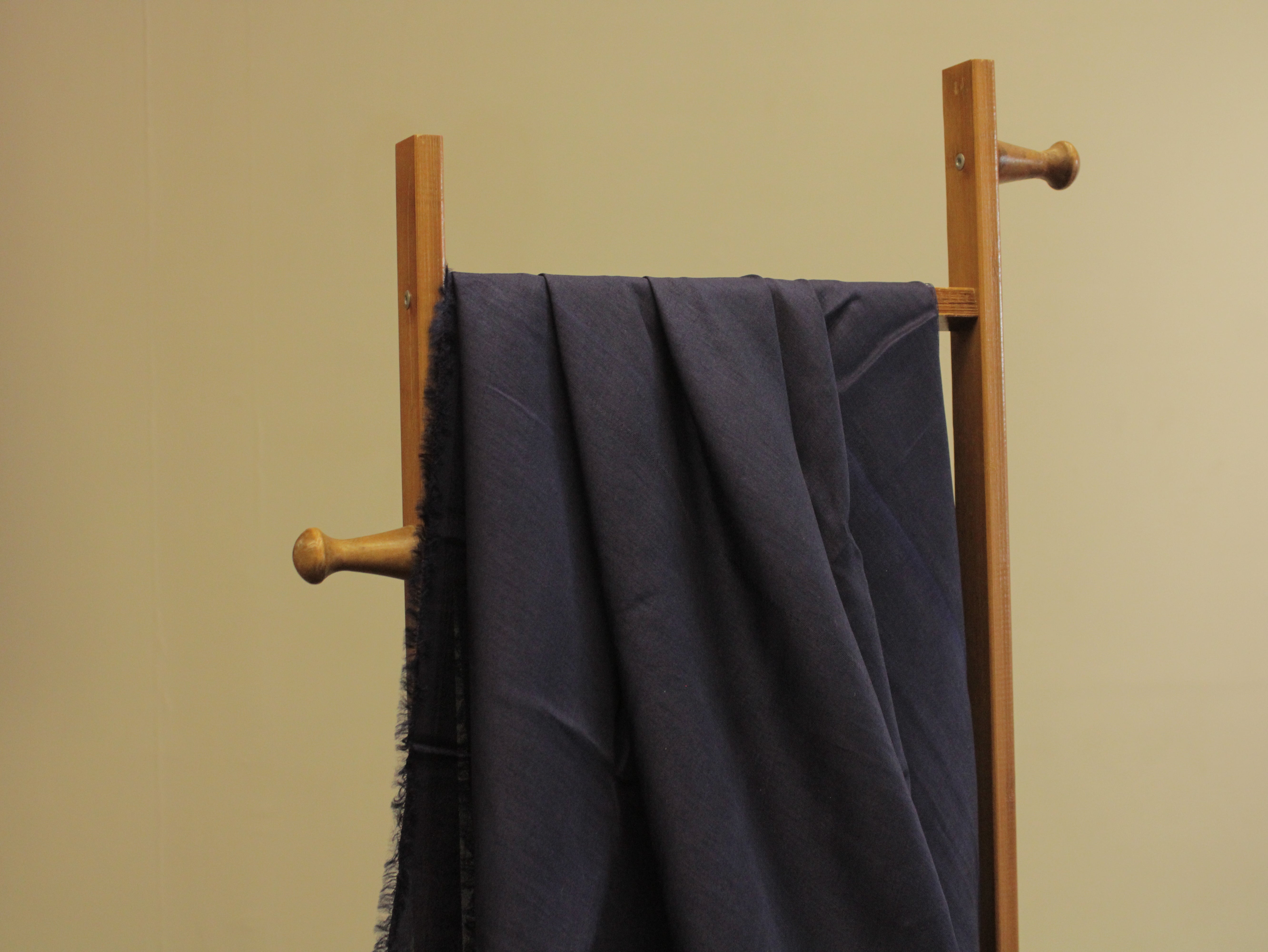 Plain dyed Muslin Silk Fabric - Navy Blue