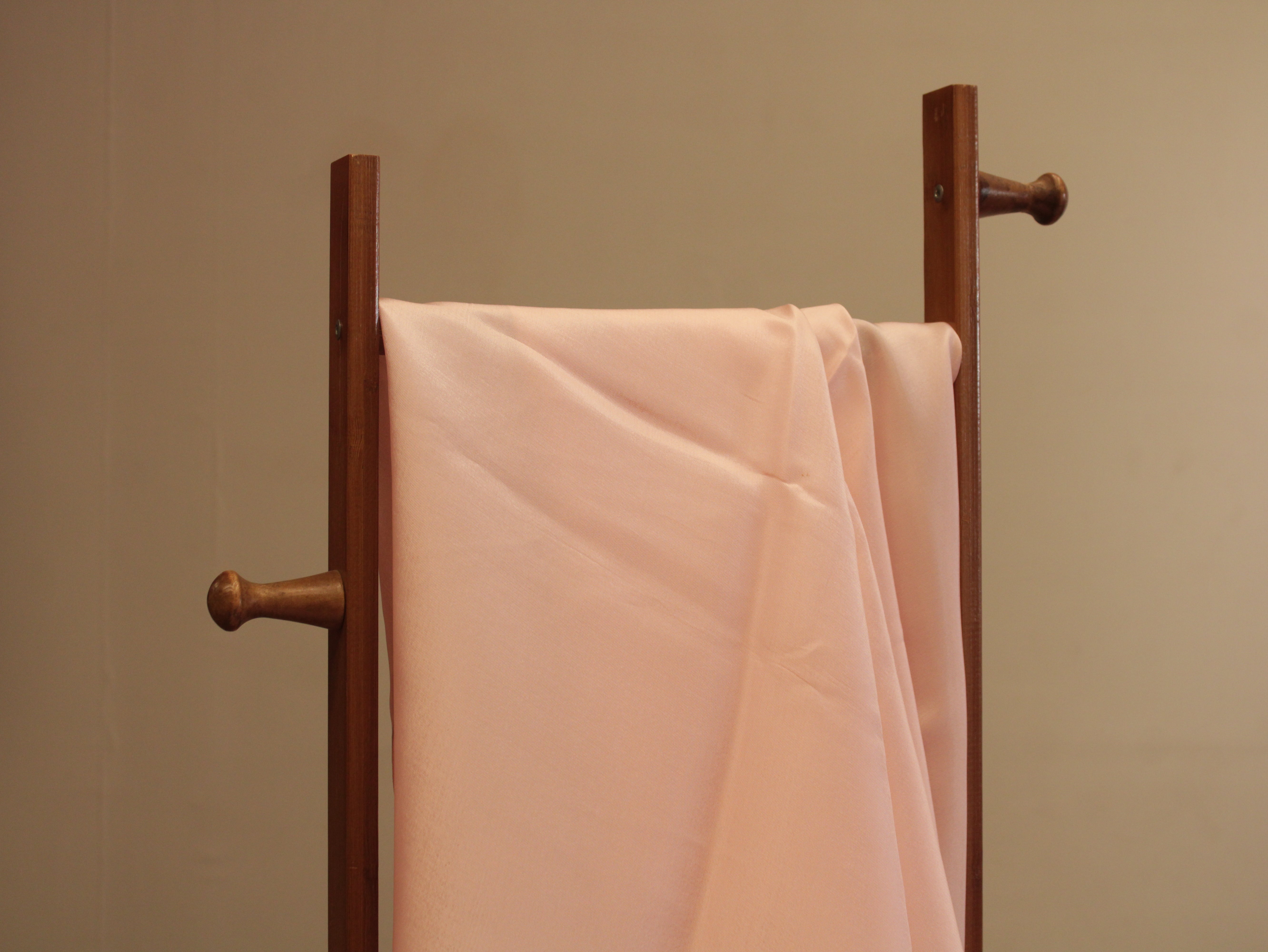 Plain dyed Upada Silk Fabric - Peach