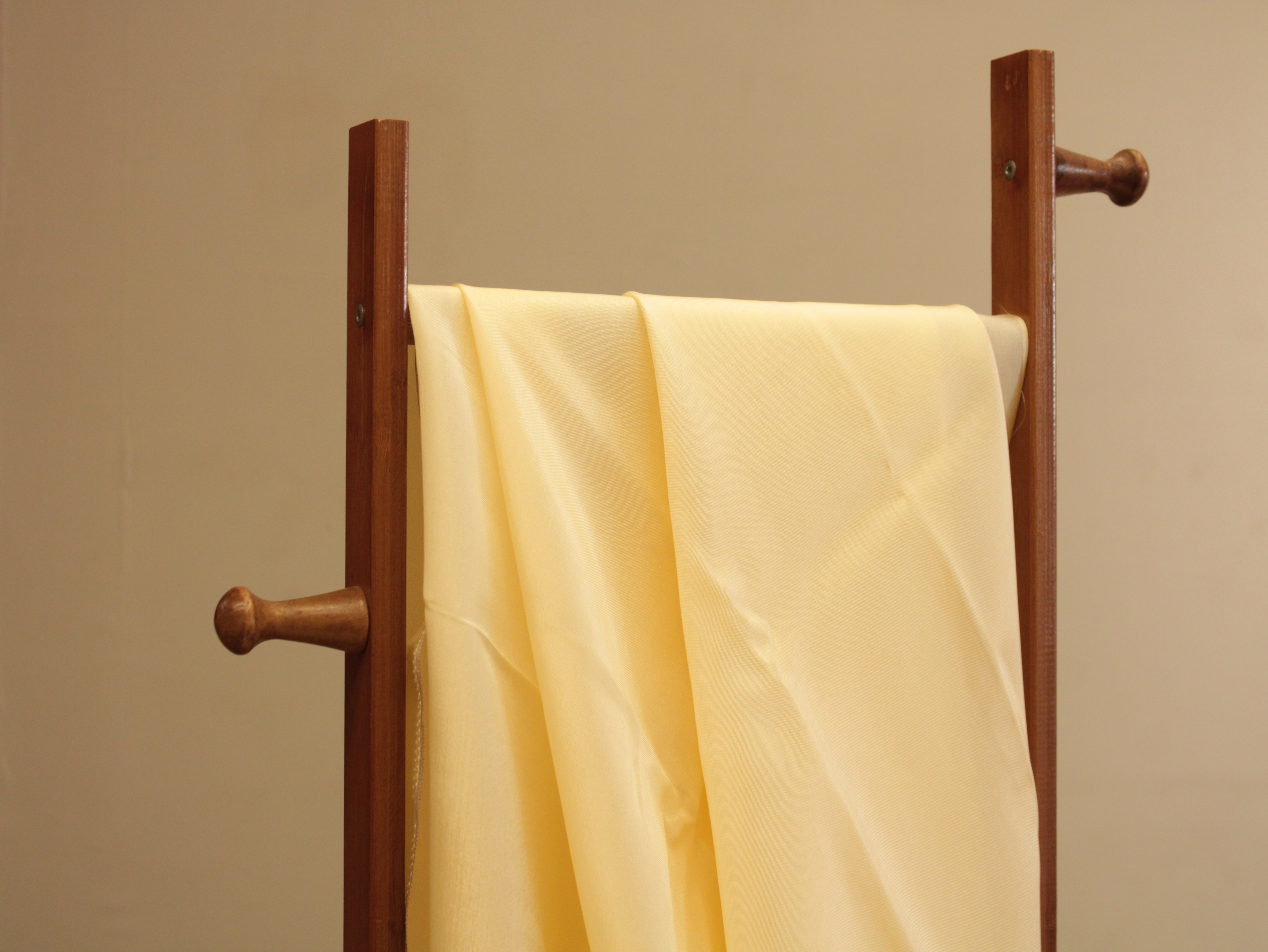 Plain dyed Upada Silk Fabric - Pastel Yellow