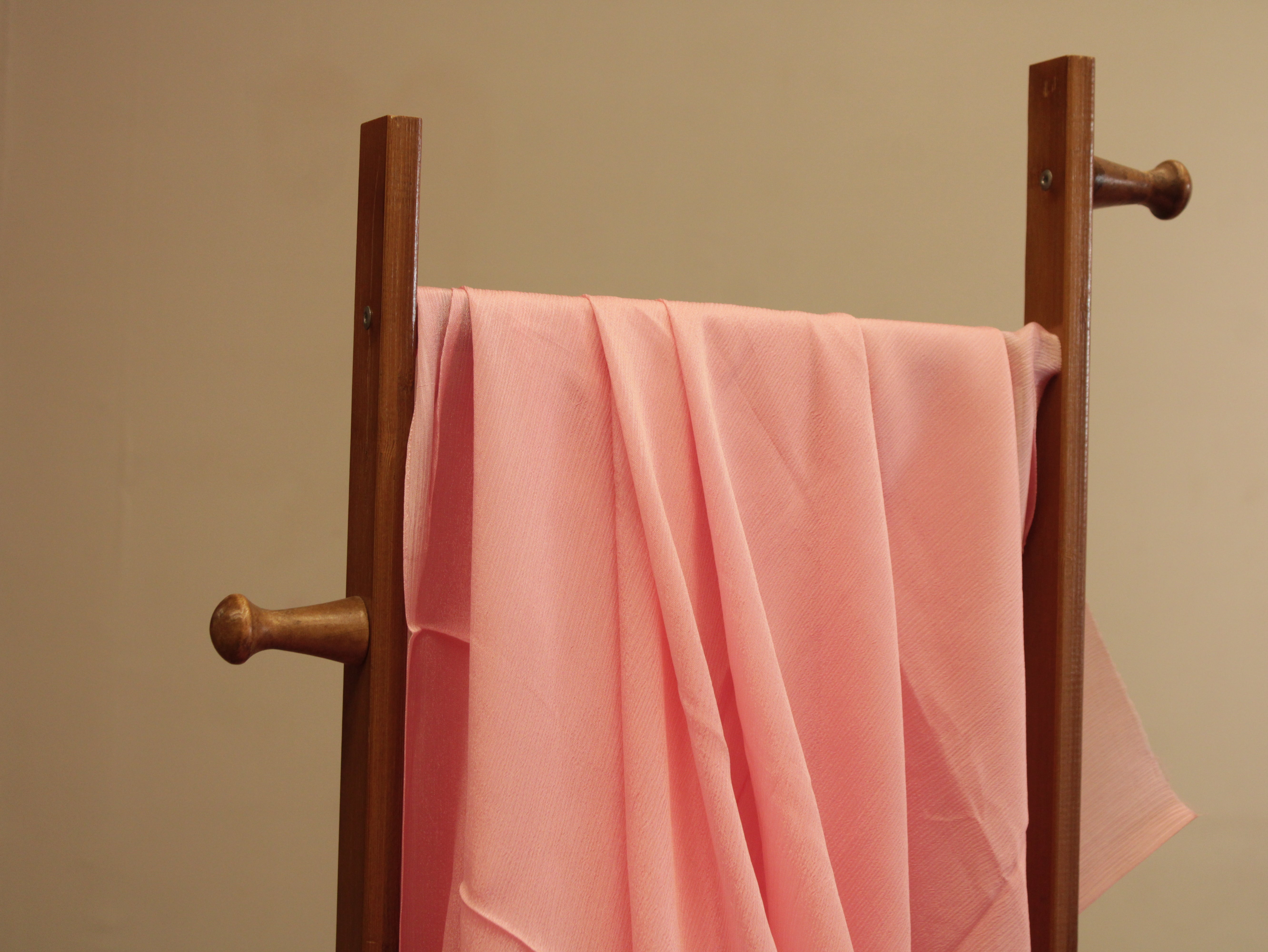 Plain dyed Chinon Fabric - Peach