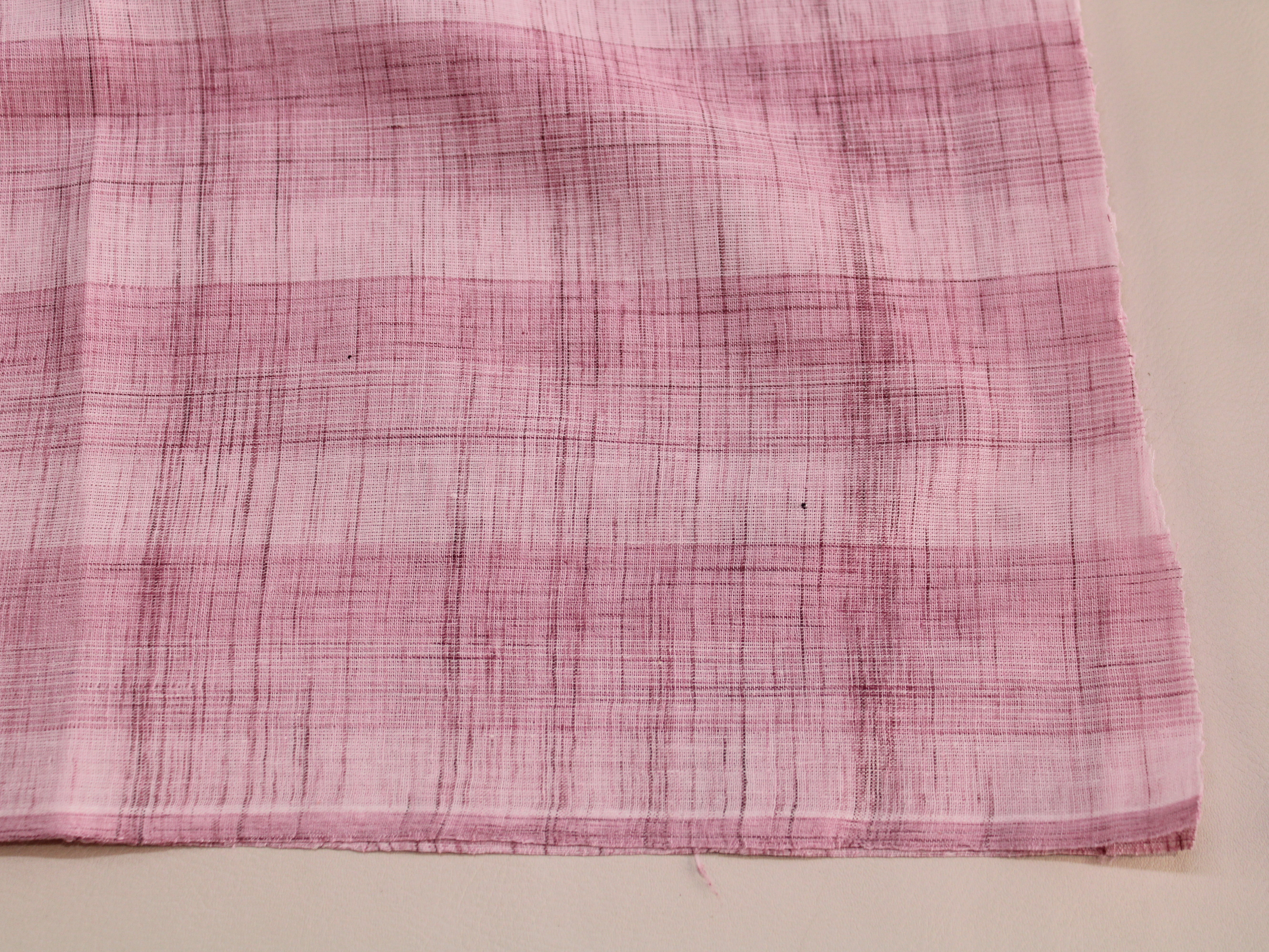 Pure Cotton Handloom Textured Fabric | Rose Quartz | 44 Inch | Non-Washed | 80 GSM