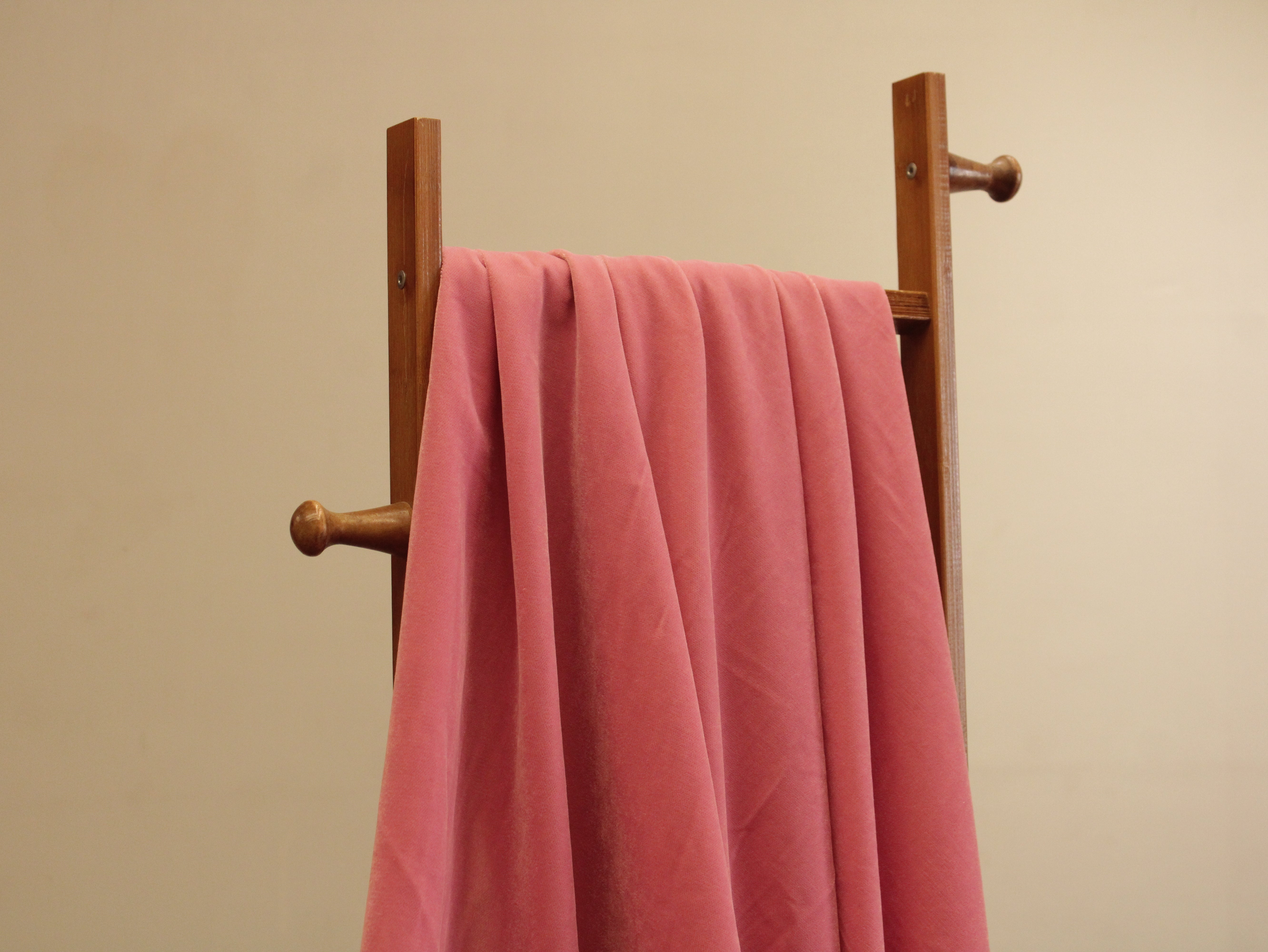 Premium Plain Micro Velvet Fabric - Peach