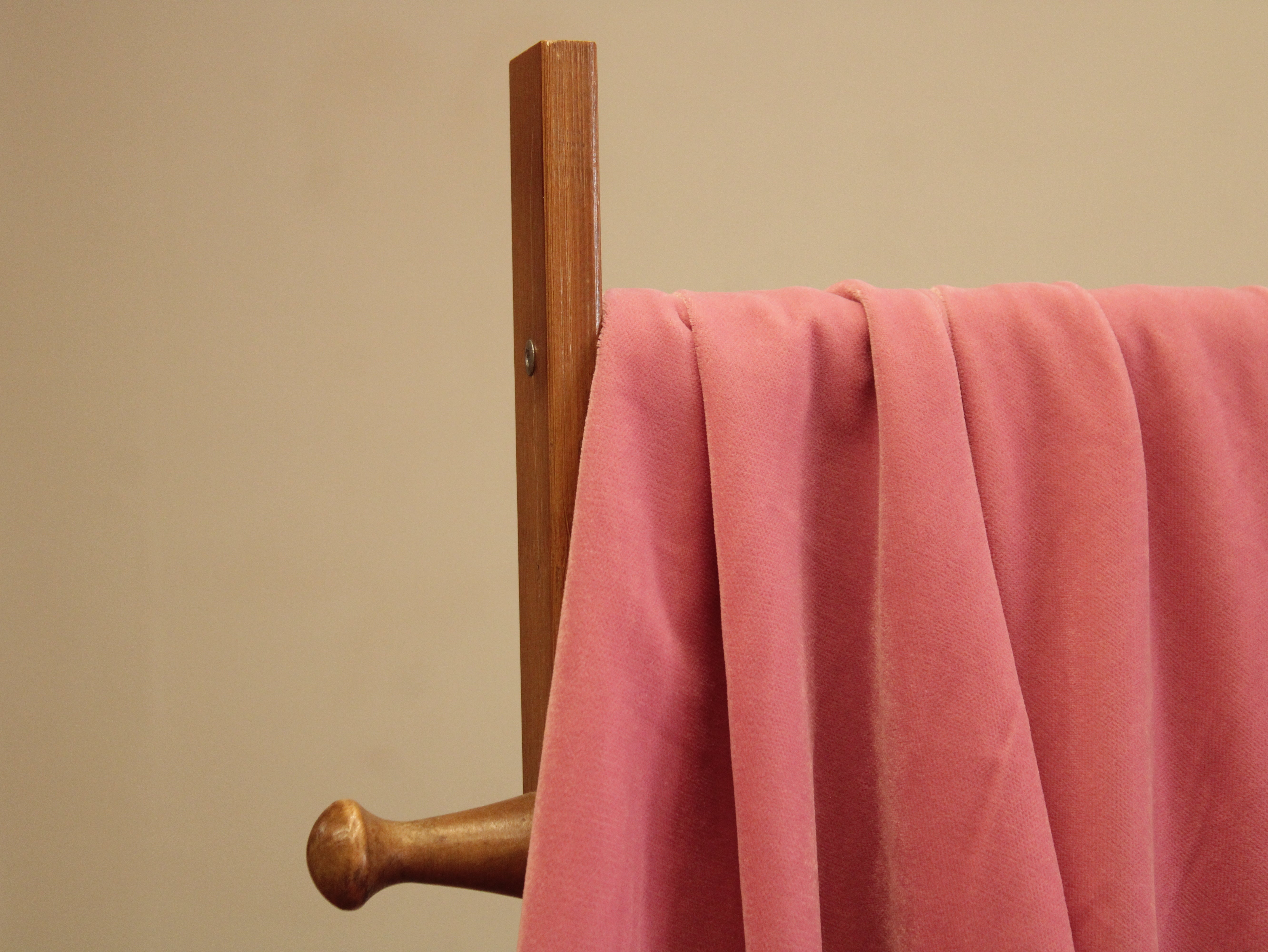 Premium Plain Micro Velvet Fabric - Peach