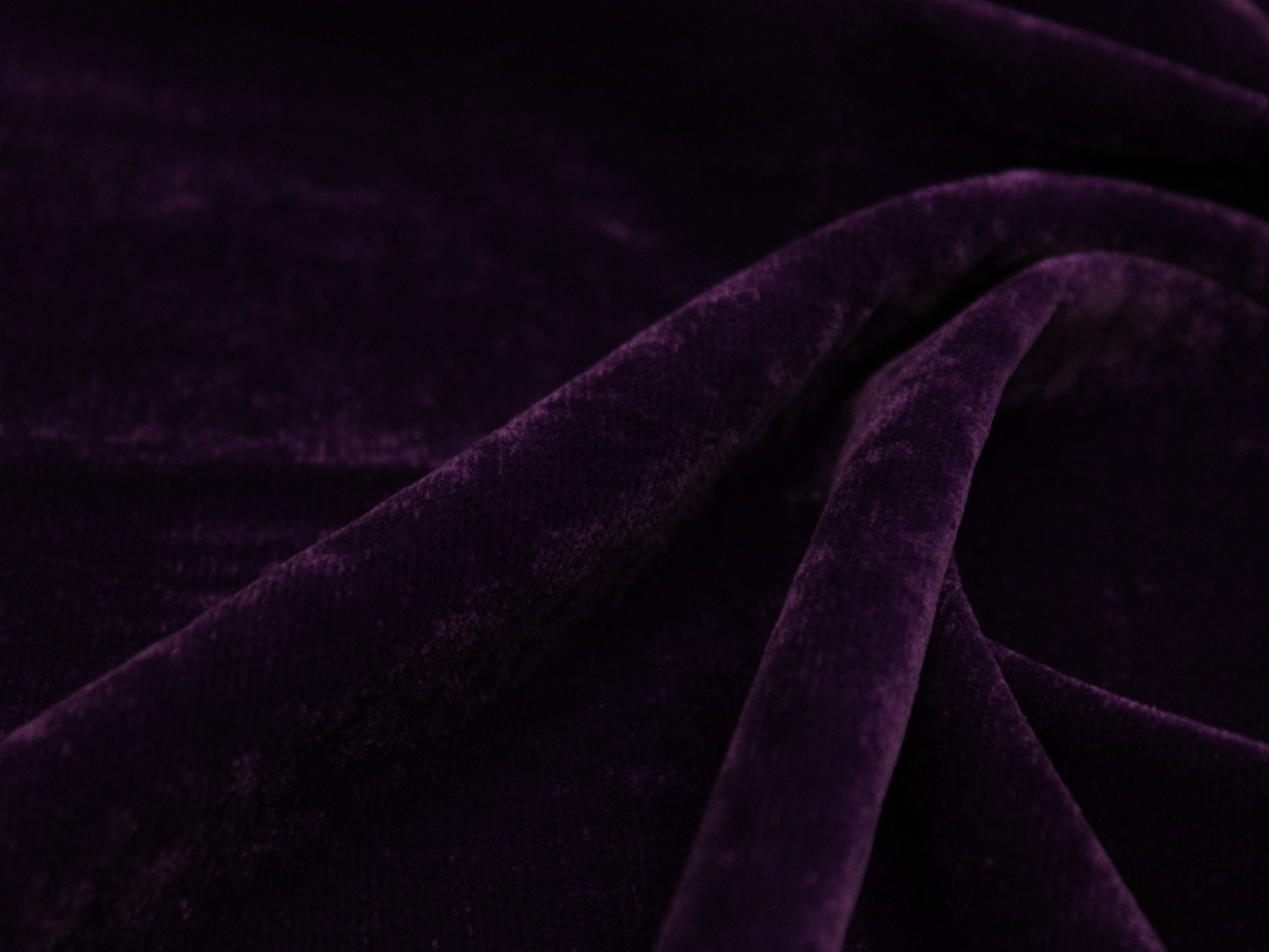 Premium Plain Micro Velvet Fabric - Purple