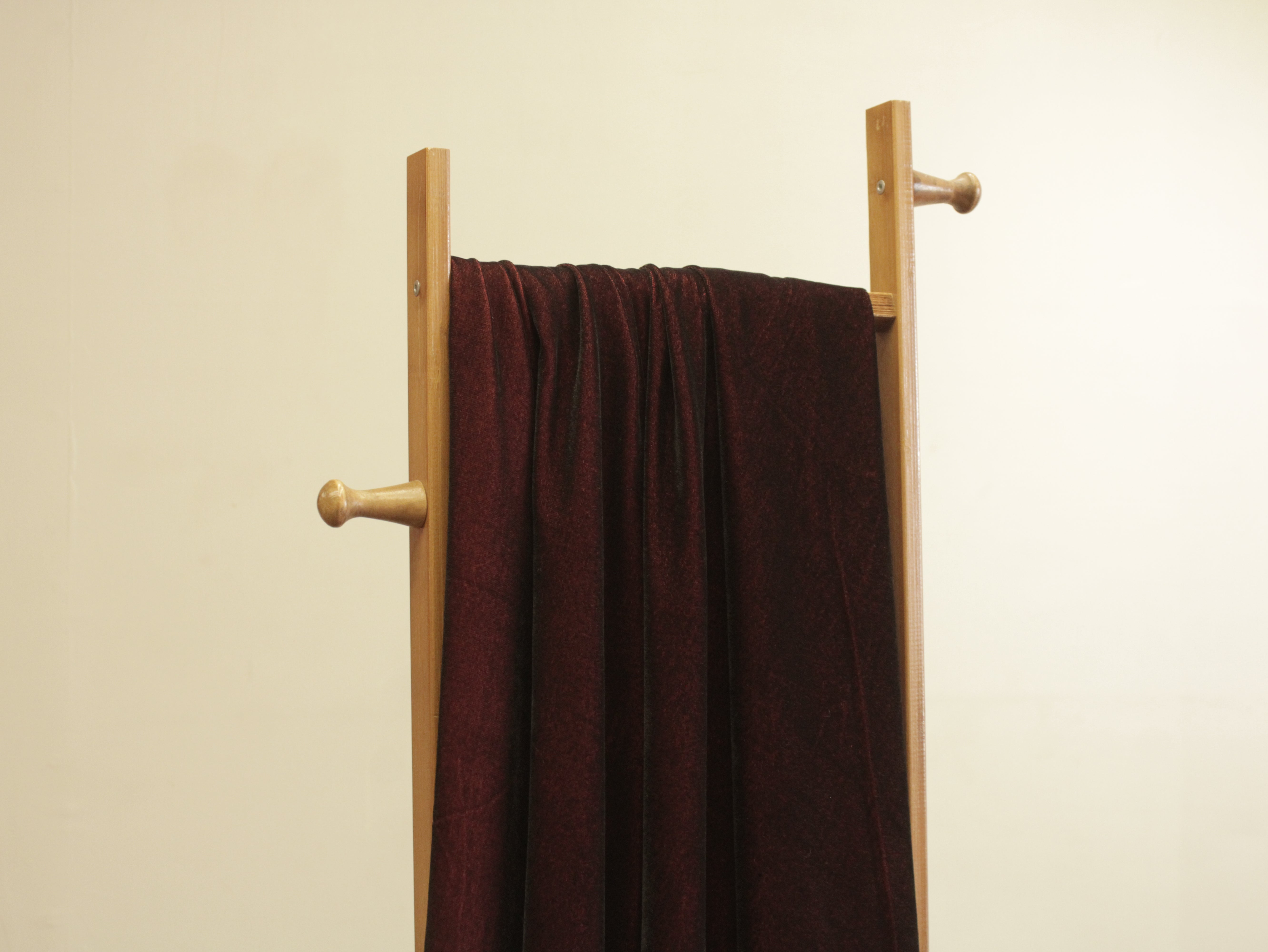 Premium Plain Micro Velvet Fabric - Dark Maroon