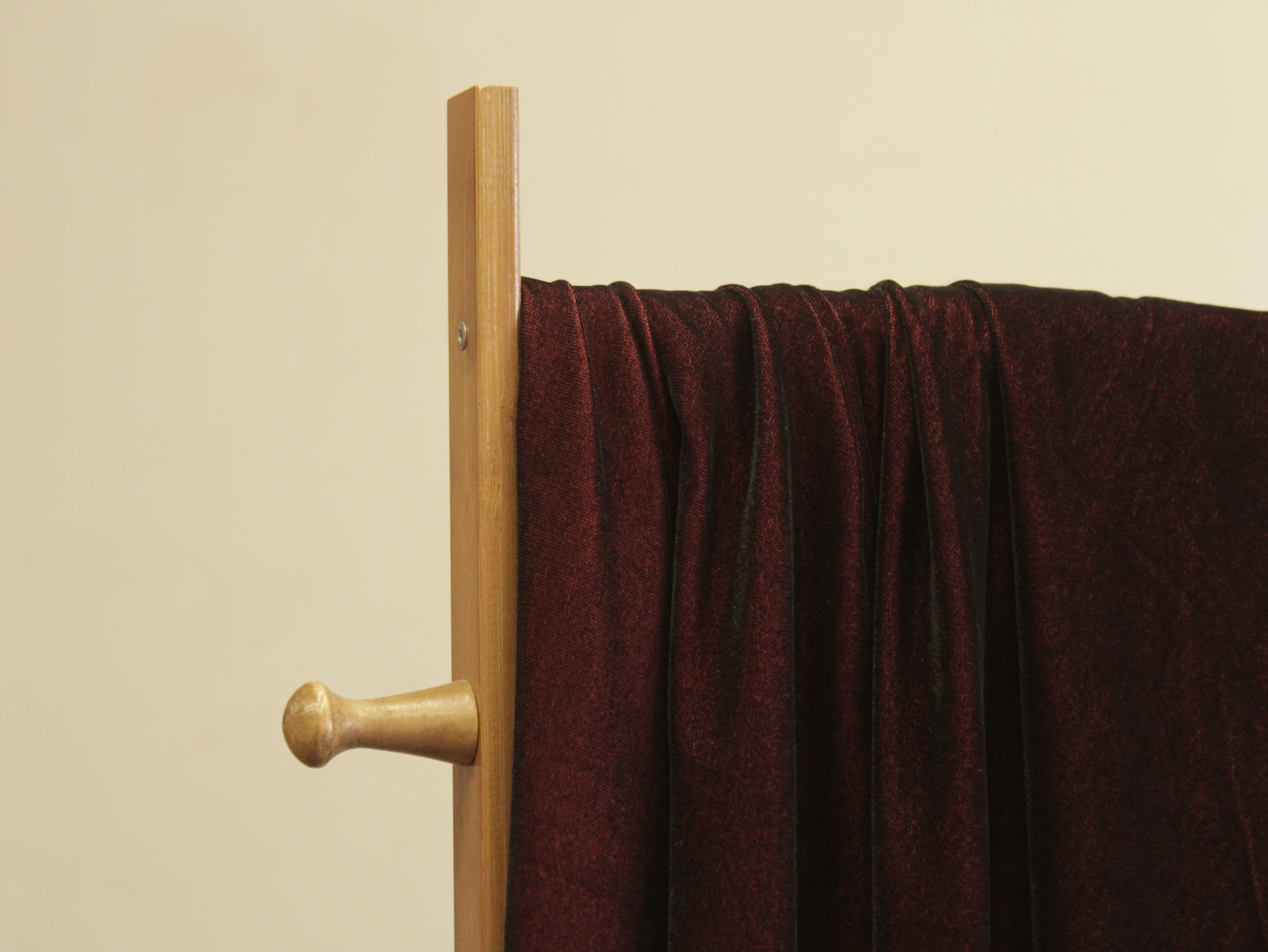 Premium Plain Micro Velvet Fabric - Dark Maroon