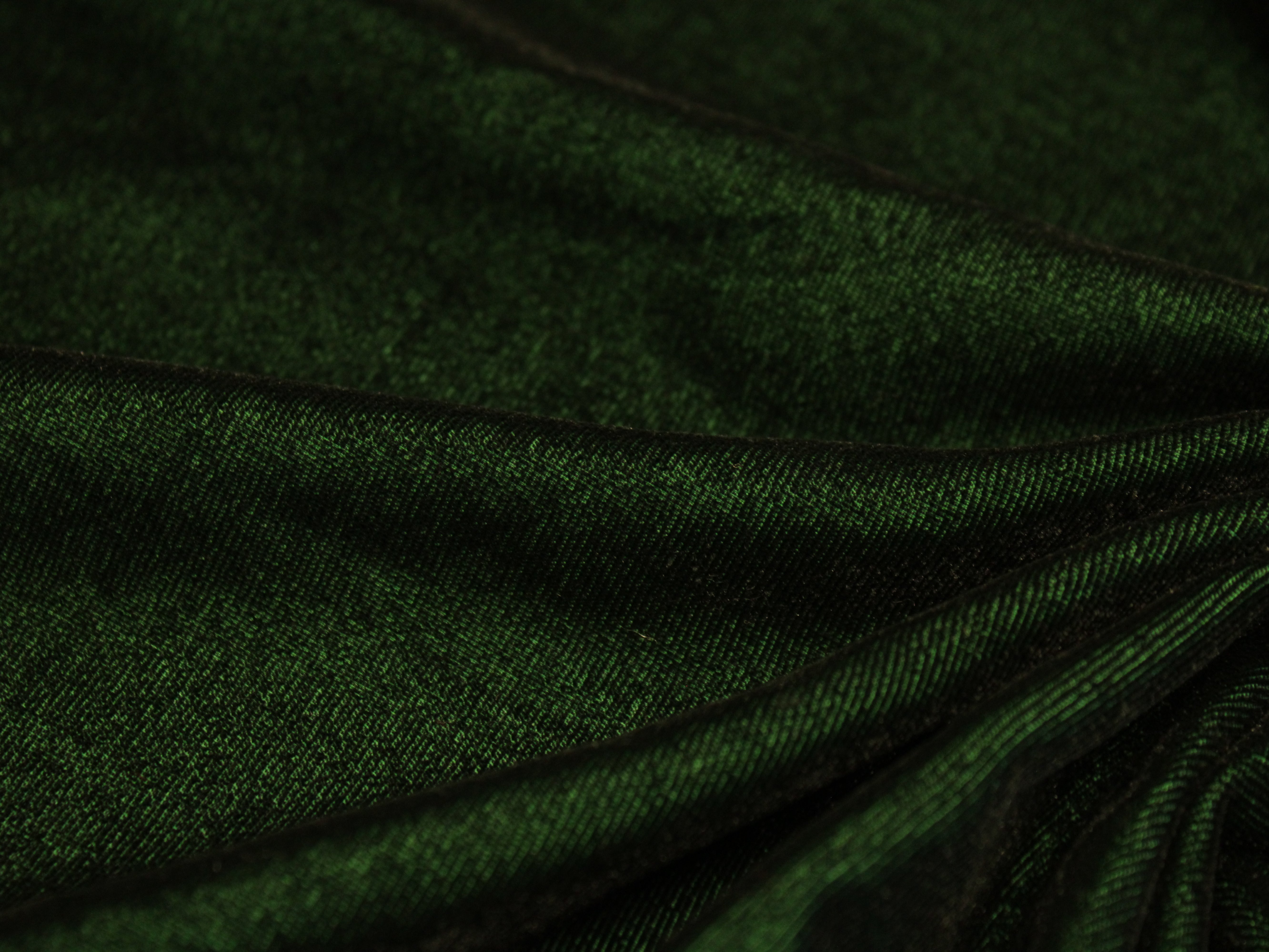 Premium Plain Micro Velvet Fabric - Dark Green