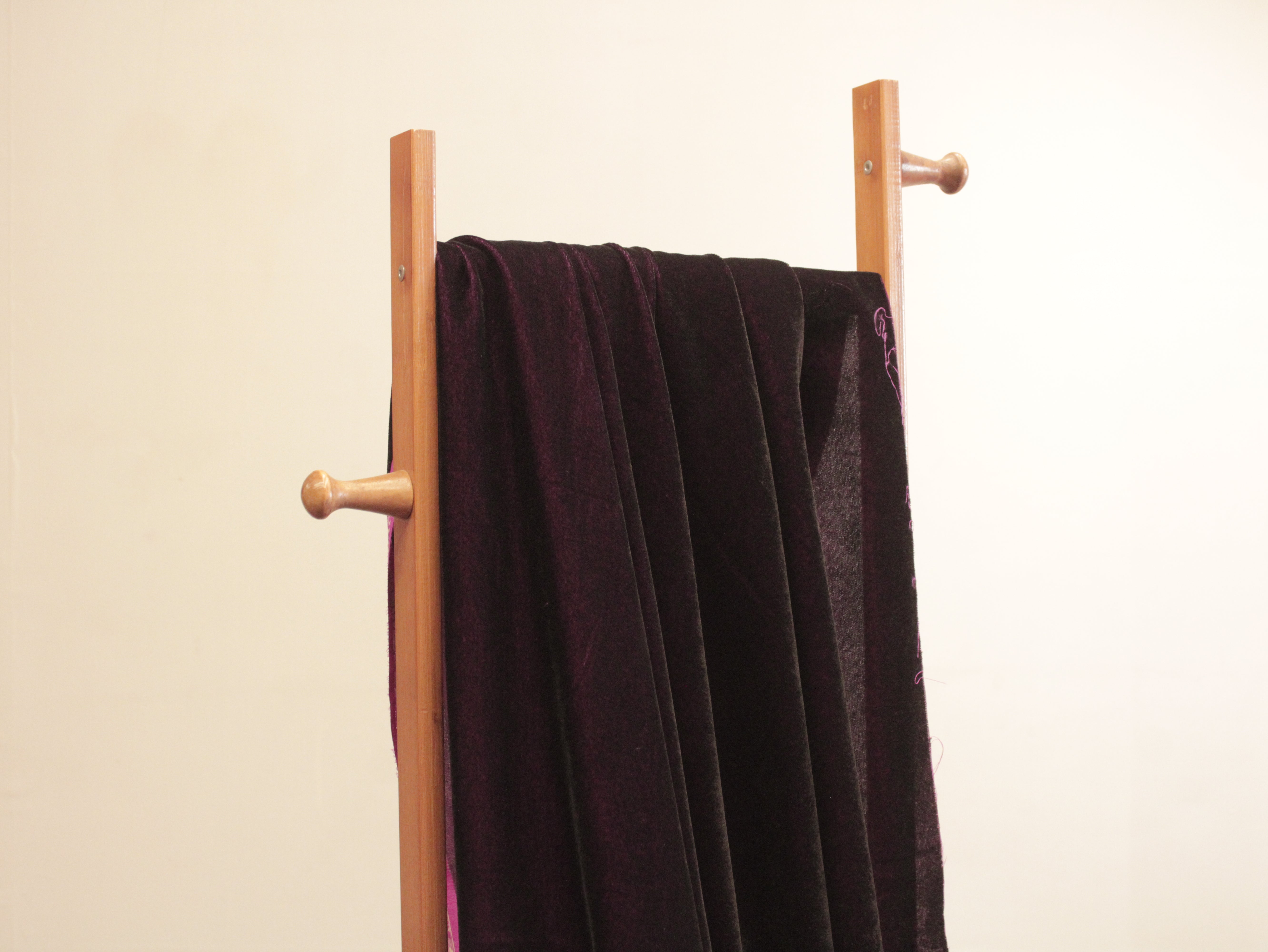 Premium Plain Micro Velvet Fabric - Wine