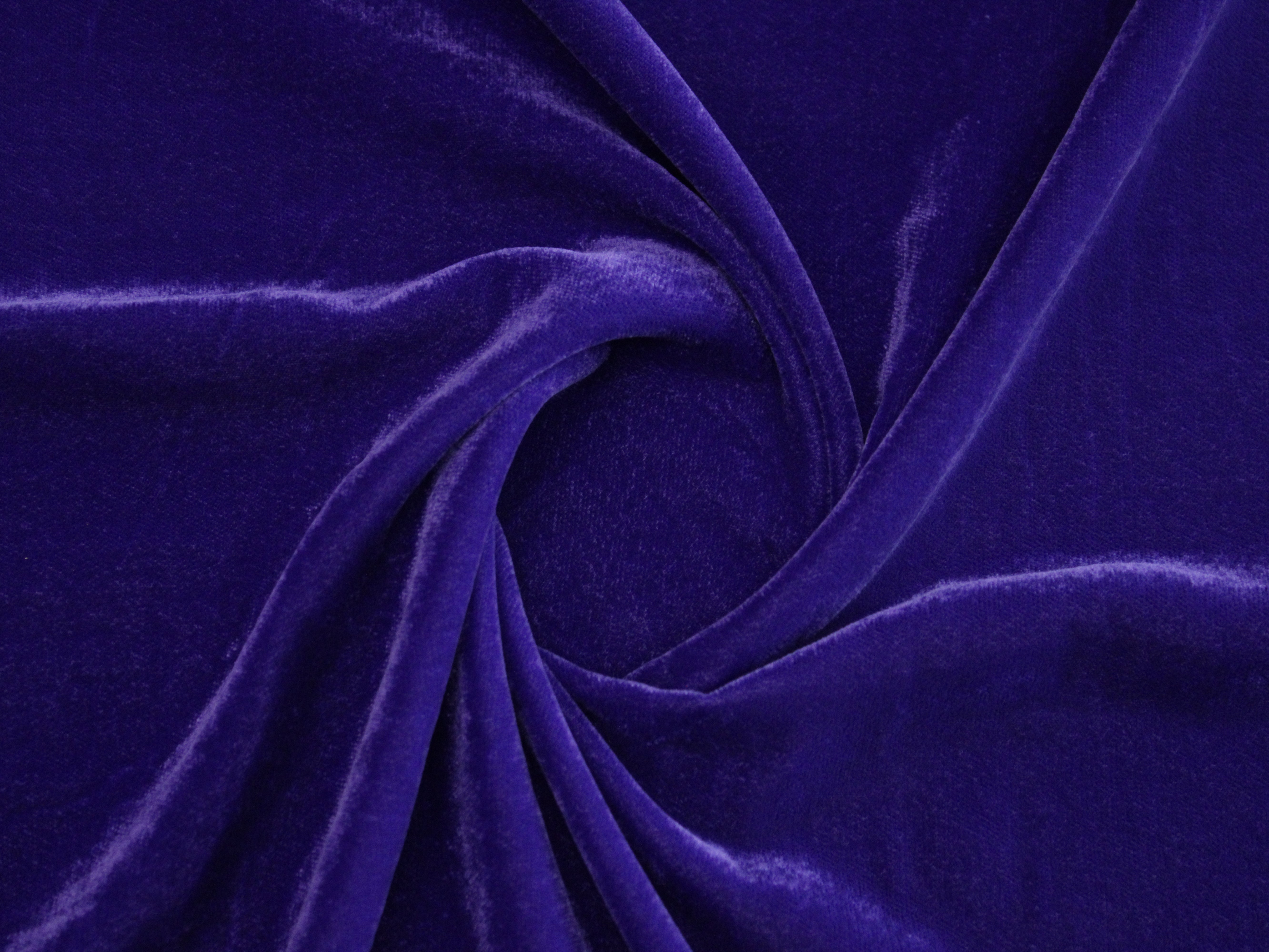 Premium Plain Micro Velvet Fabric - German Blue