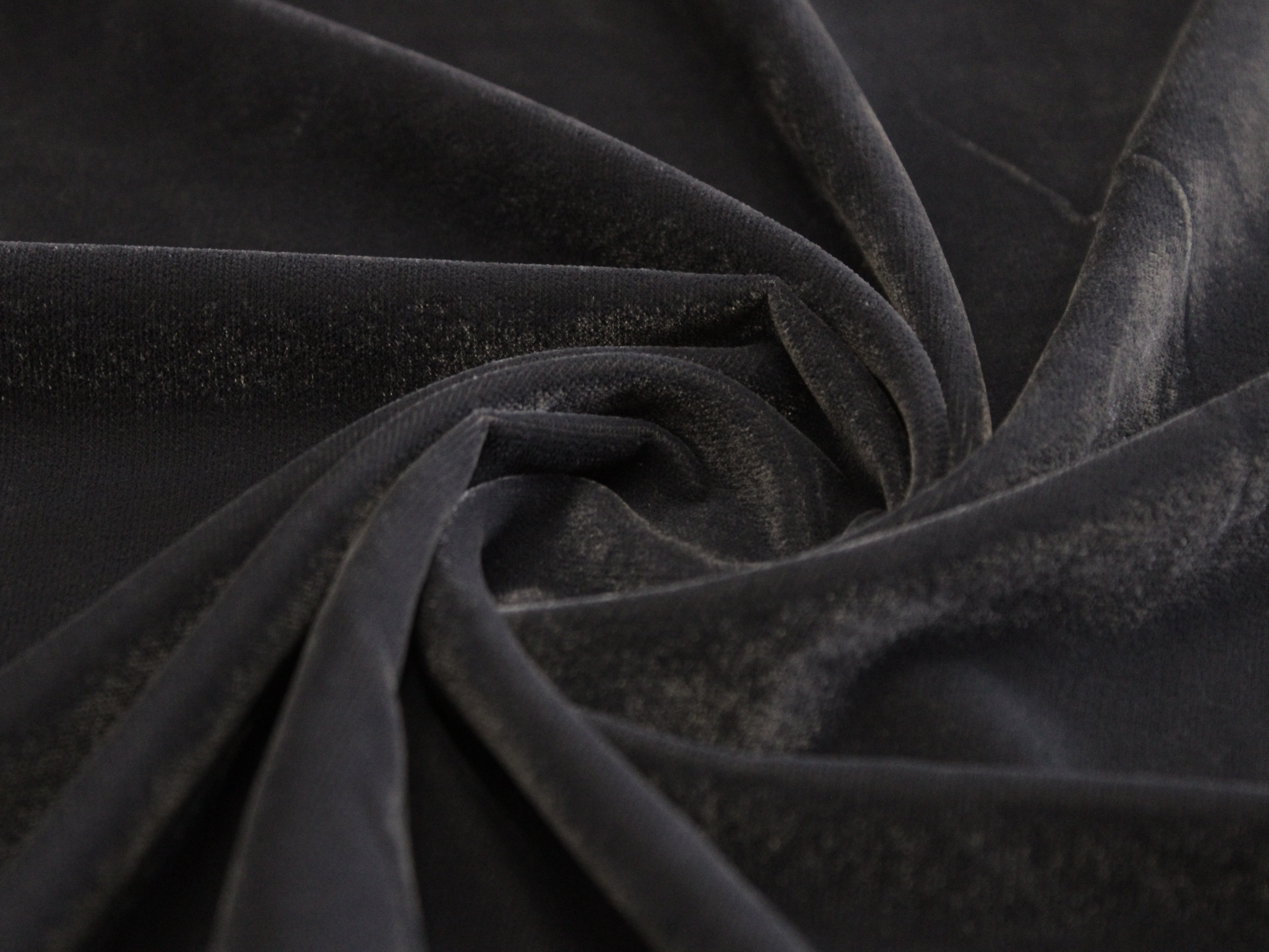 Premium Plain Micro Velvet Fabric - Grey