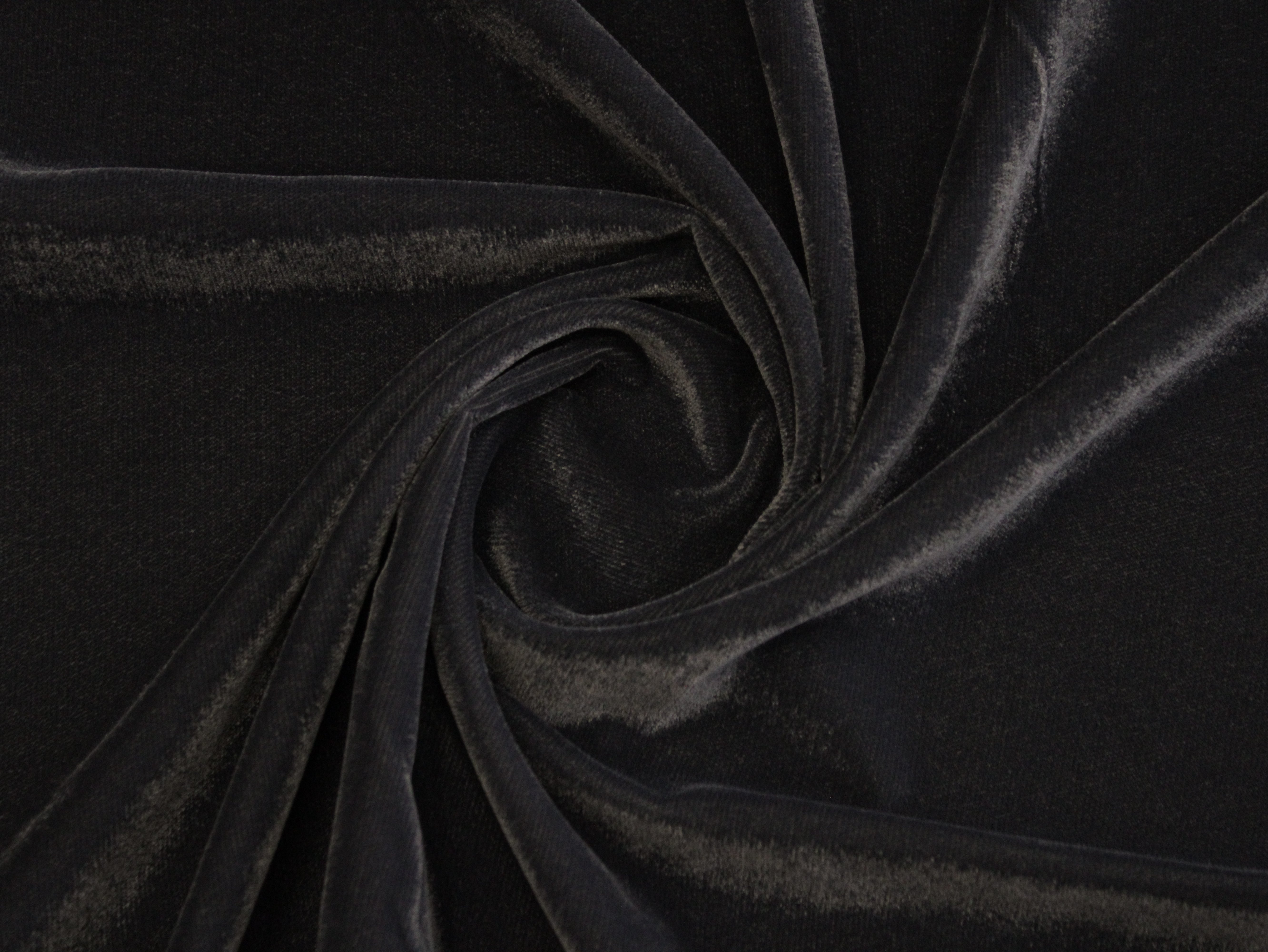 Premium Plain Micro Velvet Fabric - Grey