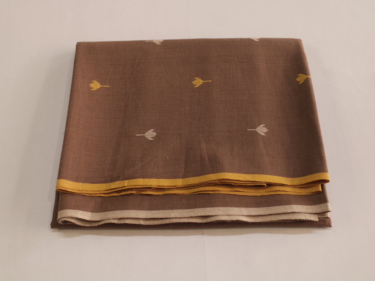 Tissu Pur Coton Jamdani Auto-Tissé – 112 cm - Gris
