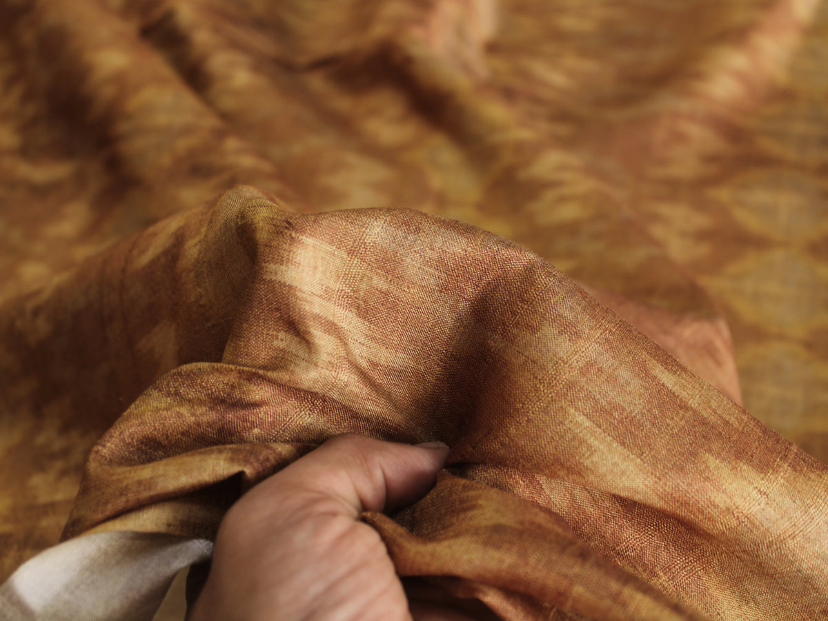 Digital Printed Art Matka Silk Slub Texture Fabric | 44 Inch