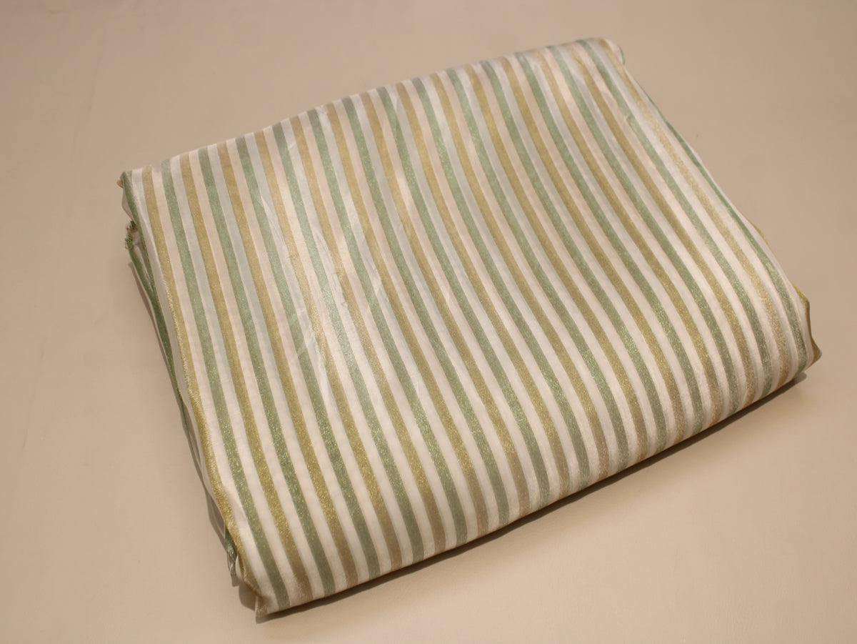 Tissu Jacquard Rayé Auto-Tissé Cosmos – Finition Pastel Multicolore