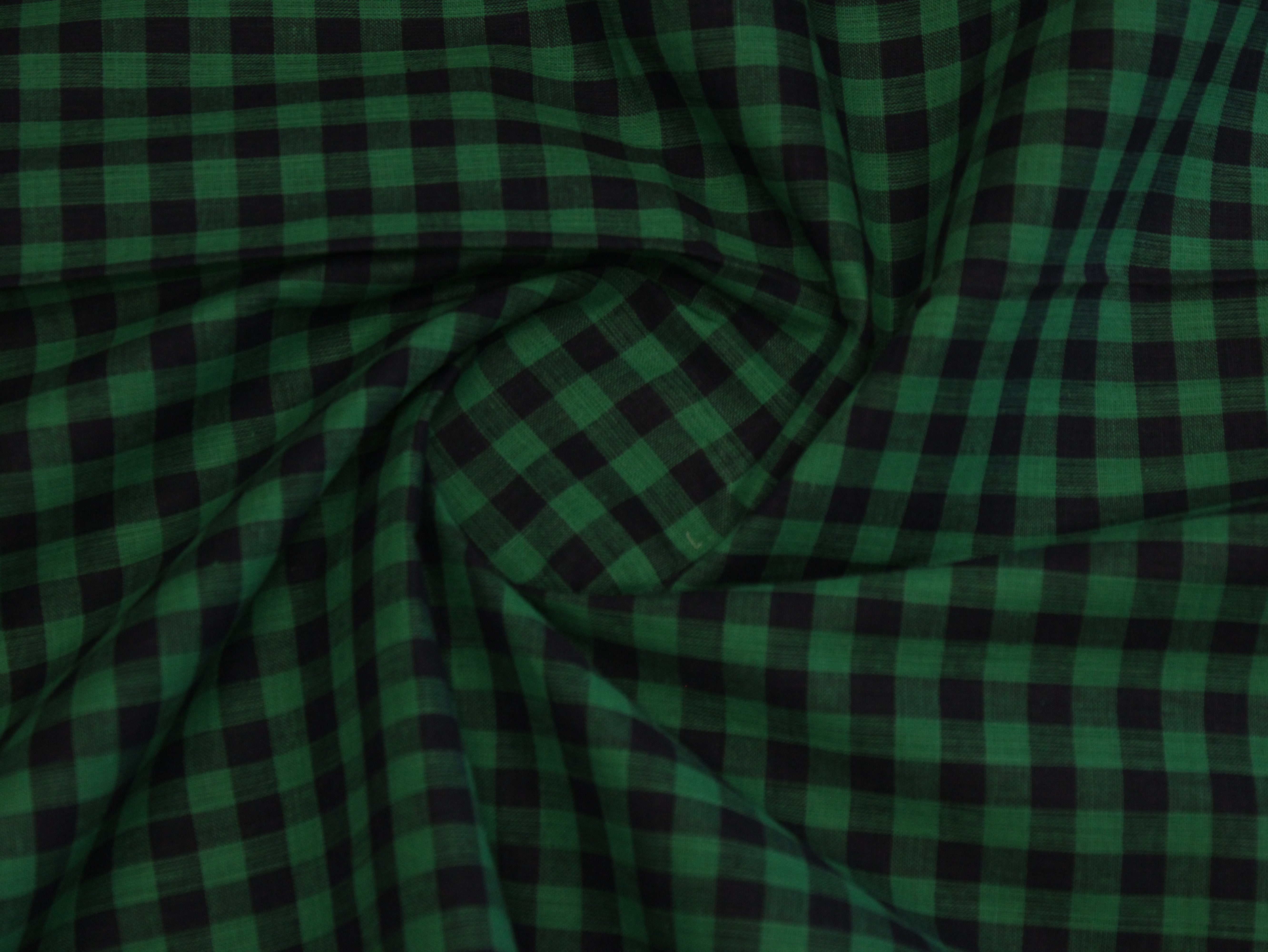 Checked Handloom Pure Cotton Woven Fabric