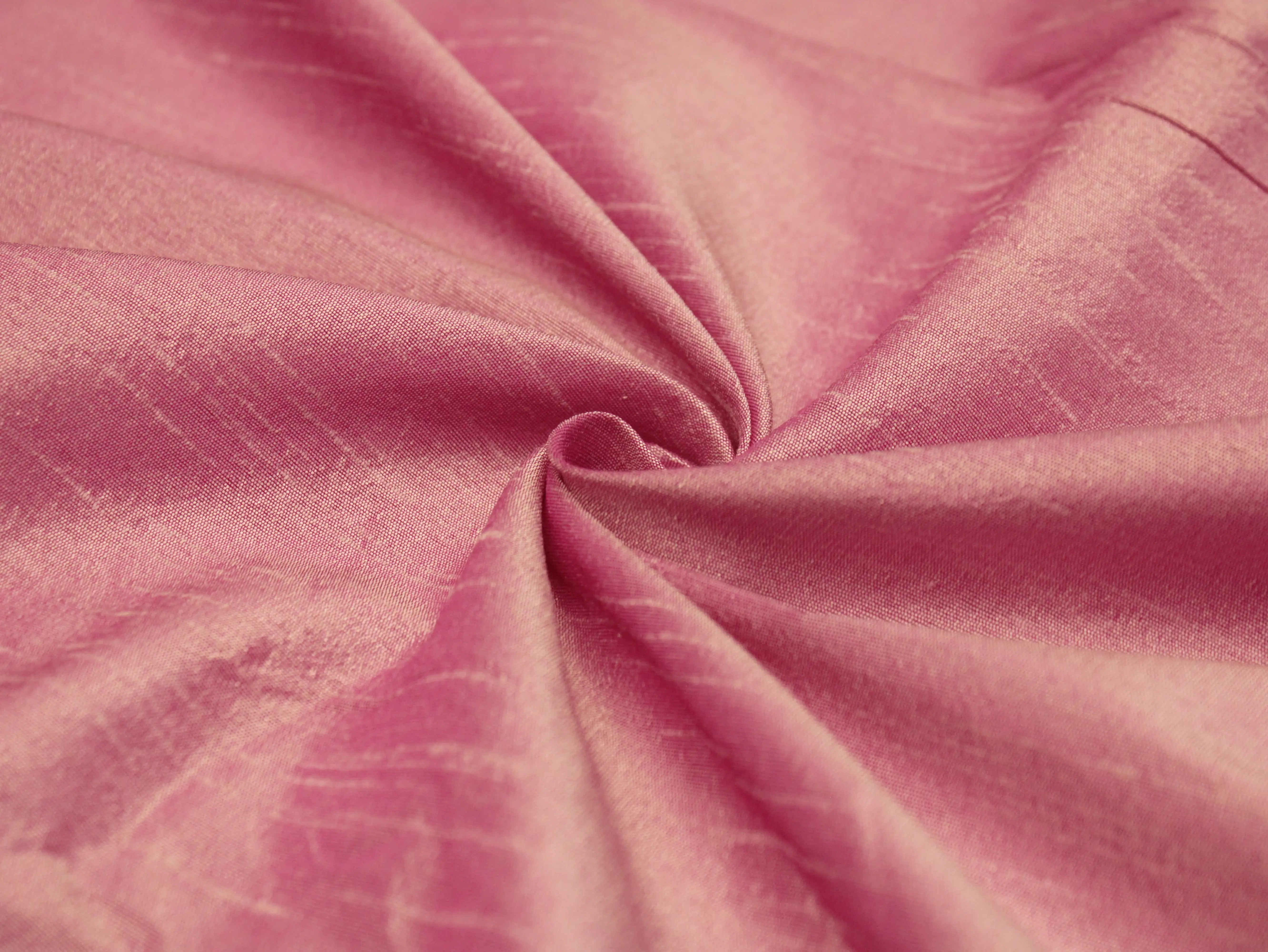 Plain Dyed Raw/Dupion Silk Fabric - Pink