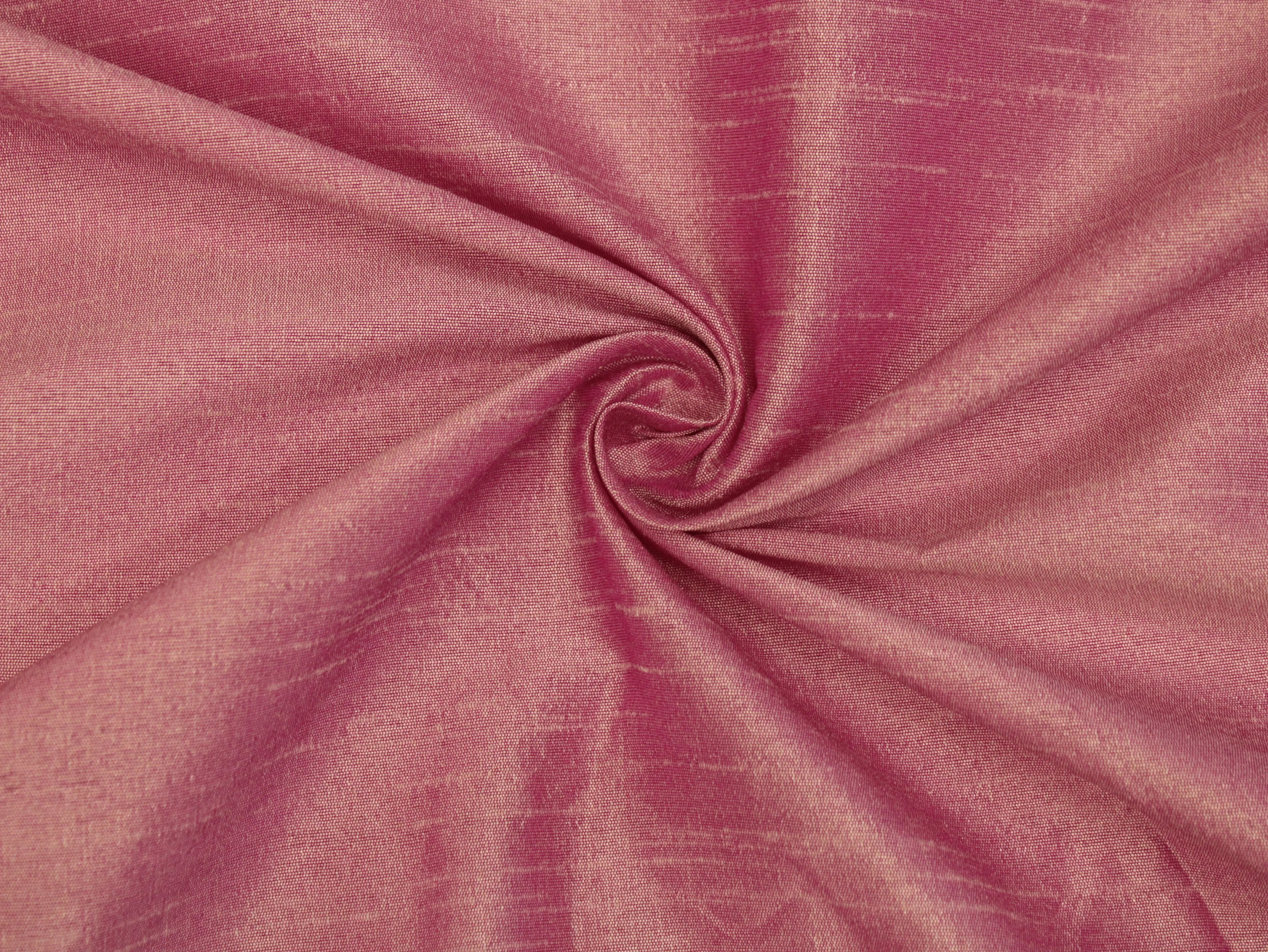 Plain Dyed Raw/Dupion Silk Fabric - Pink